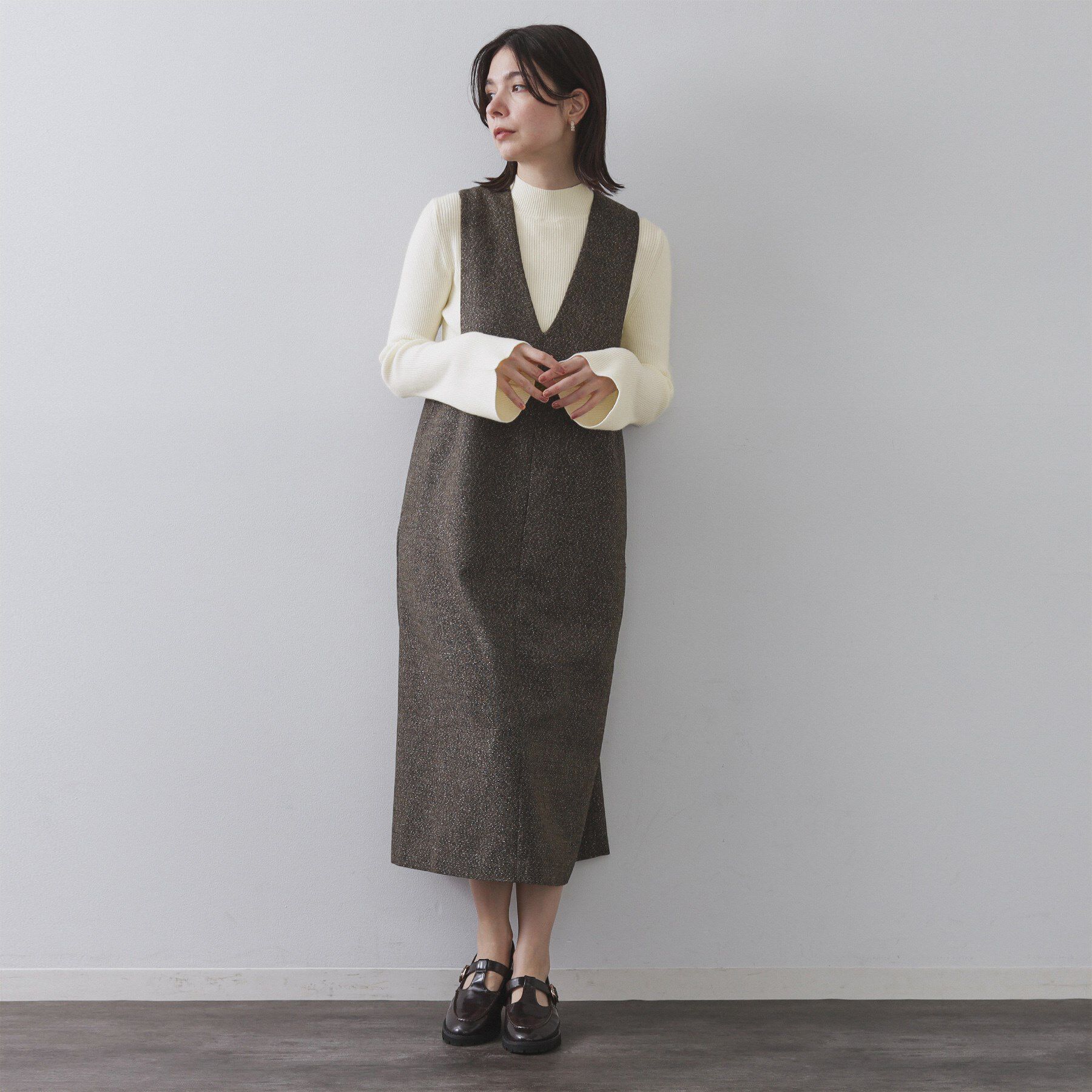 OPAQUE.CLIP「《ツインセット》ベスト&times;リブニット【洗濯機OK】」|その他|