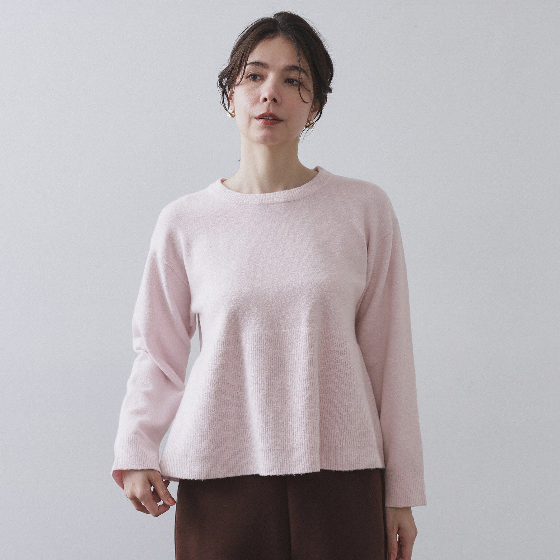 OPAQUE.CLIP「ペプラムニット【洗濯機OK】」|ニット・セーター|