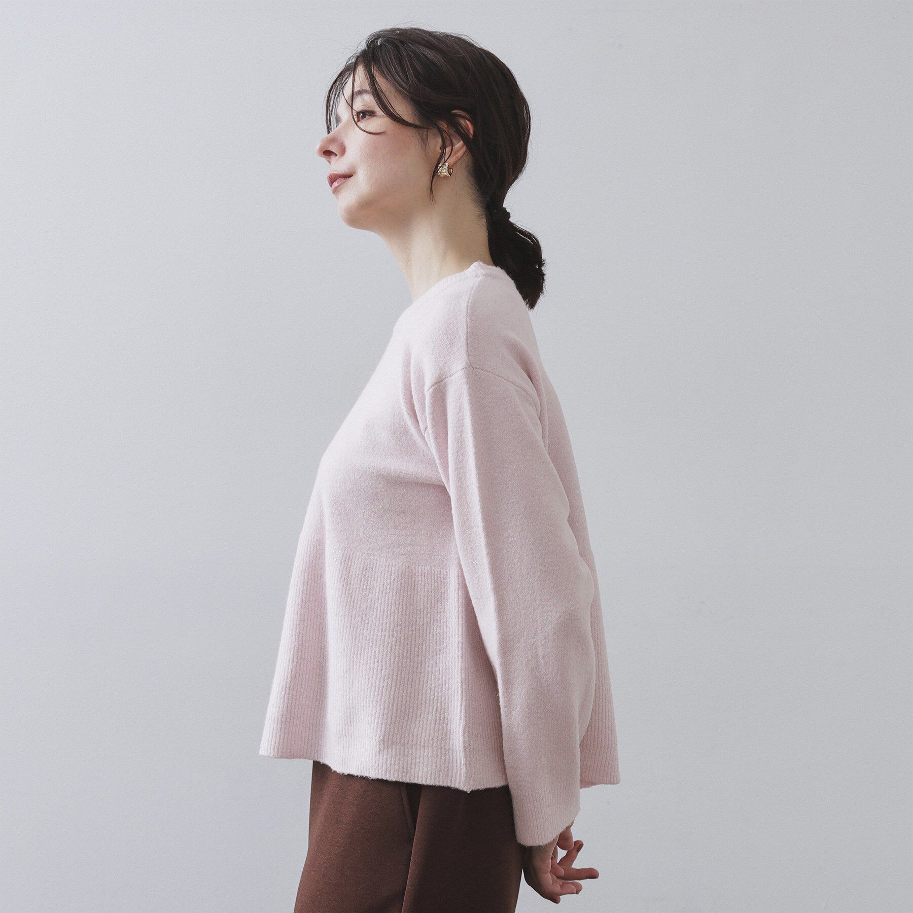 OPAQUE.CLIP「ペプラムニット【洗濯機OK】」|ニット・セーター|