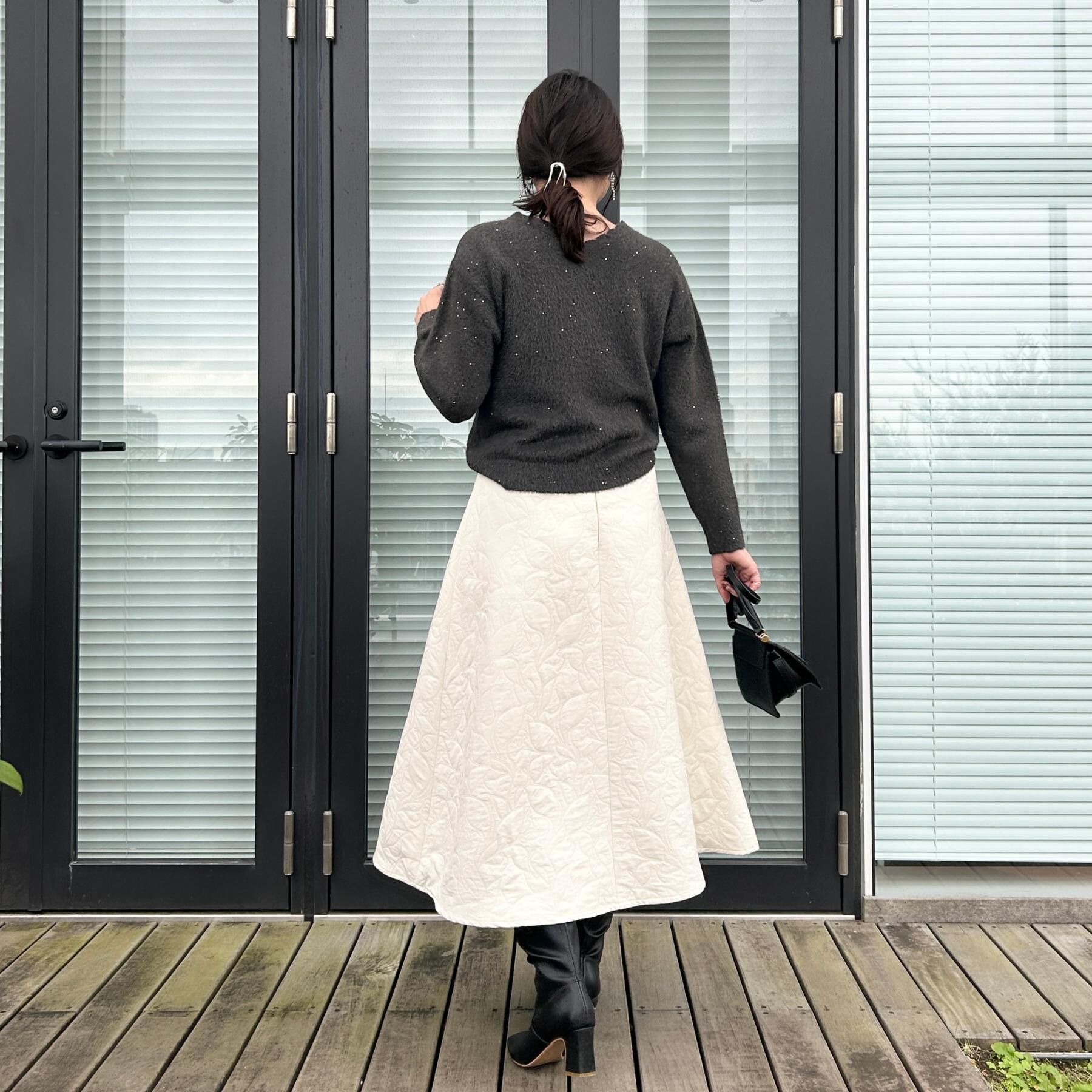 Couture broach「【前後2WAY】スパンコールラメフェザー ニット」|ニット・セーター|