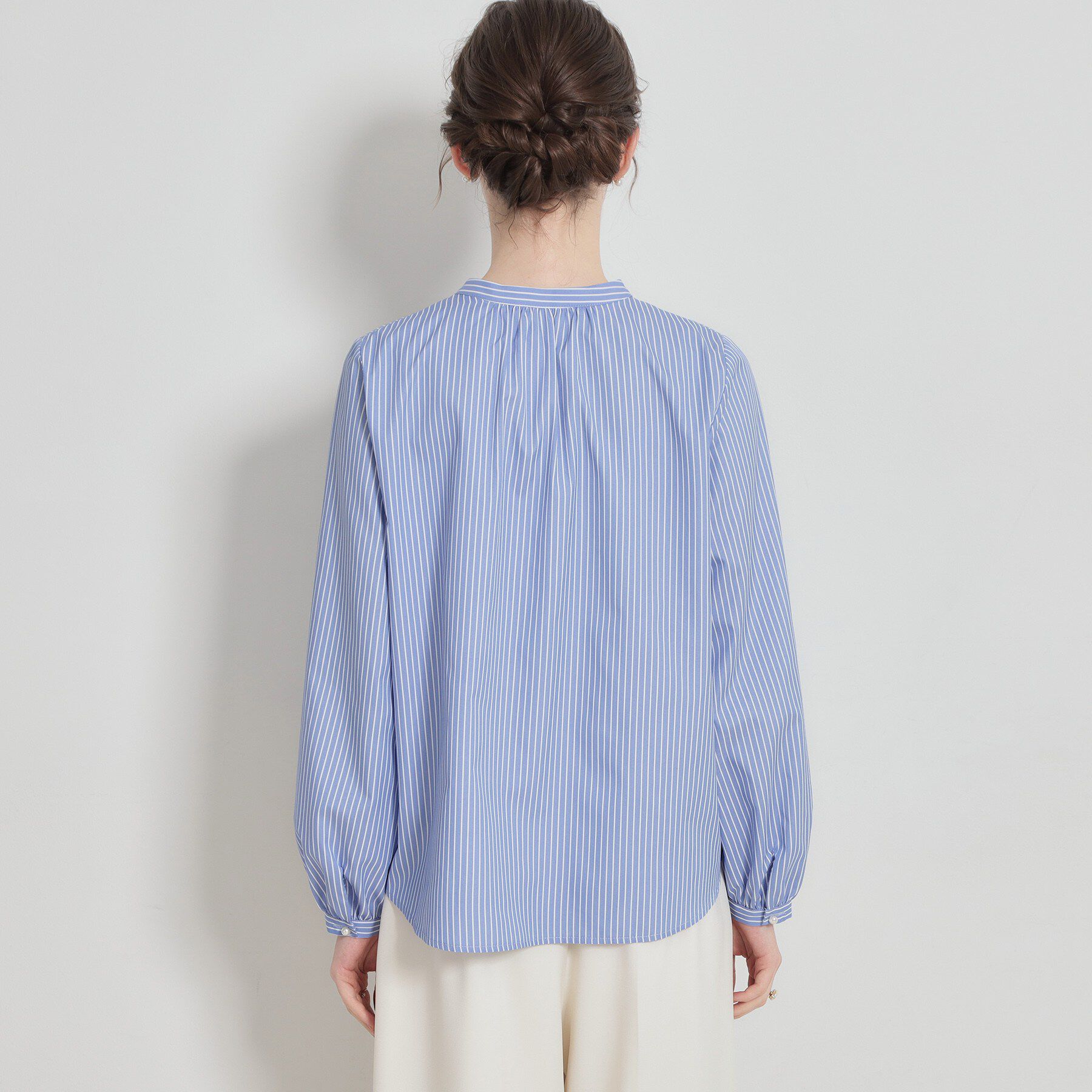 Couture broach「【通勤・着映え】ストライプ フリルブラウス」|シャツ・ブラウス|