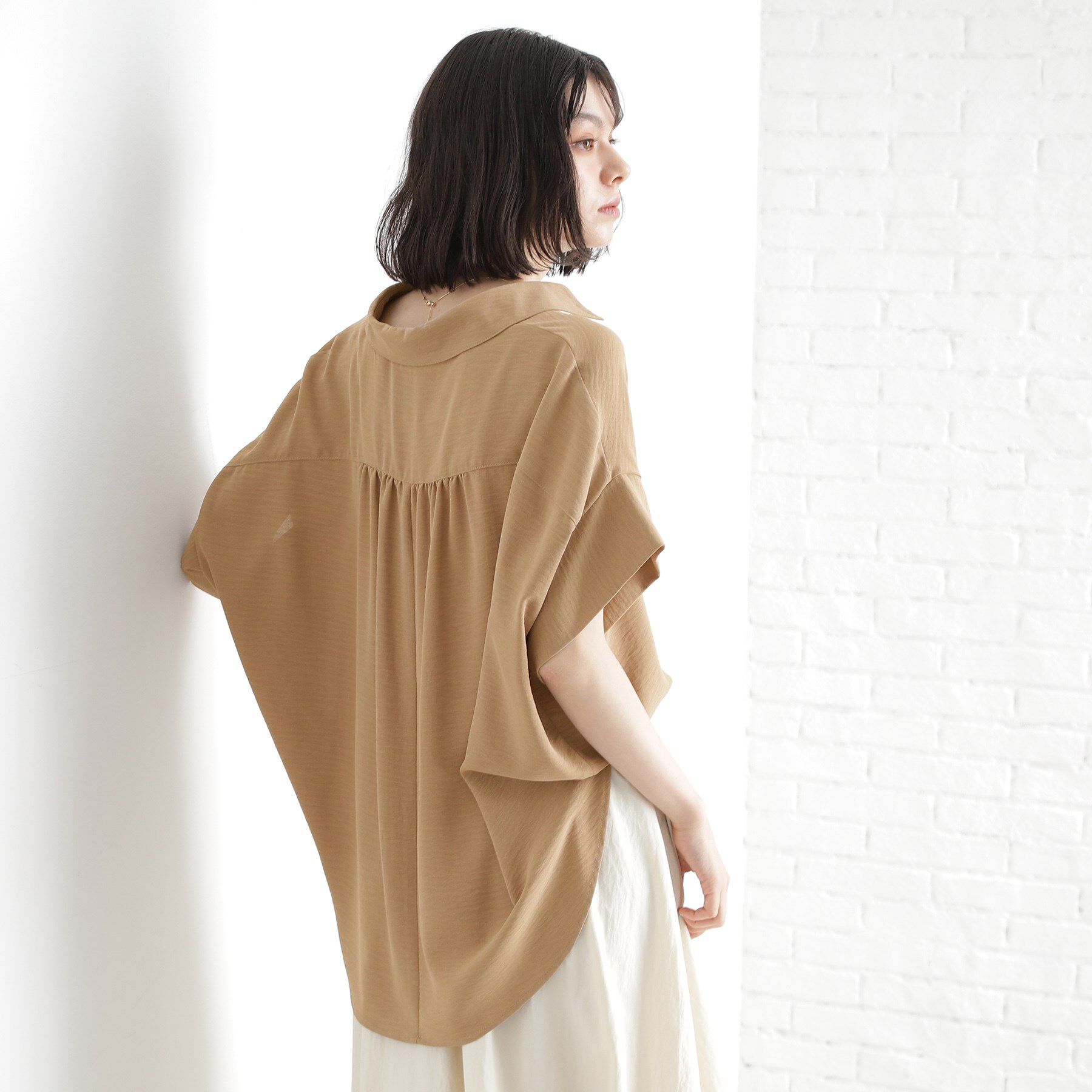 THE SHOP TK「スキッパーシャツ【防シワ/接触冷感/洗濯機OK/セットアップ可】」|シャツ・ブラウス|