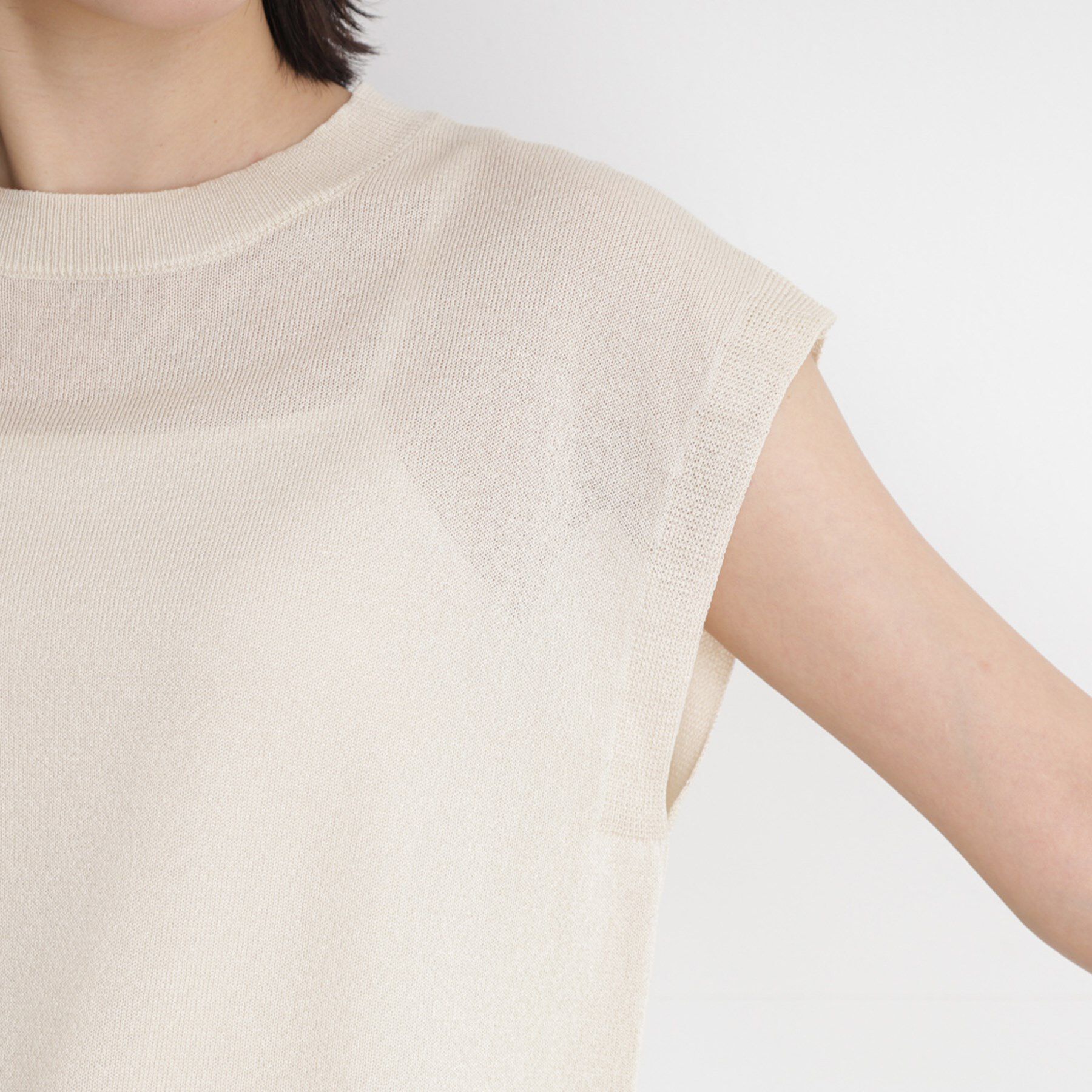 THE SHOP TK「ラメシアーフレンチ袖トップス【セットUP可/洗濯機OK】」|ニット・セーター|