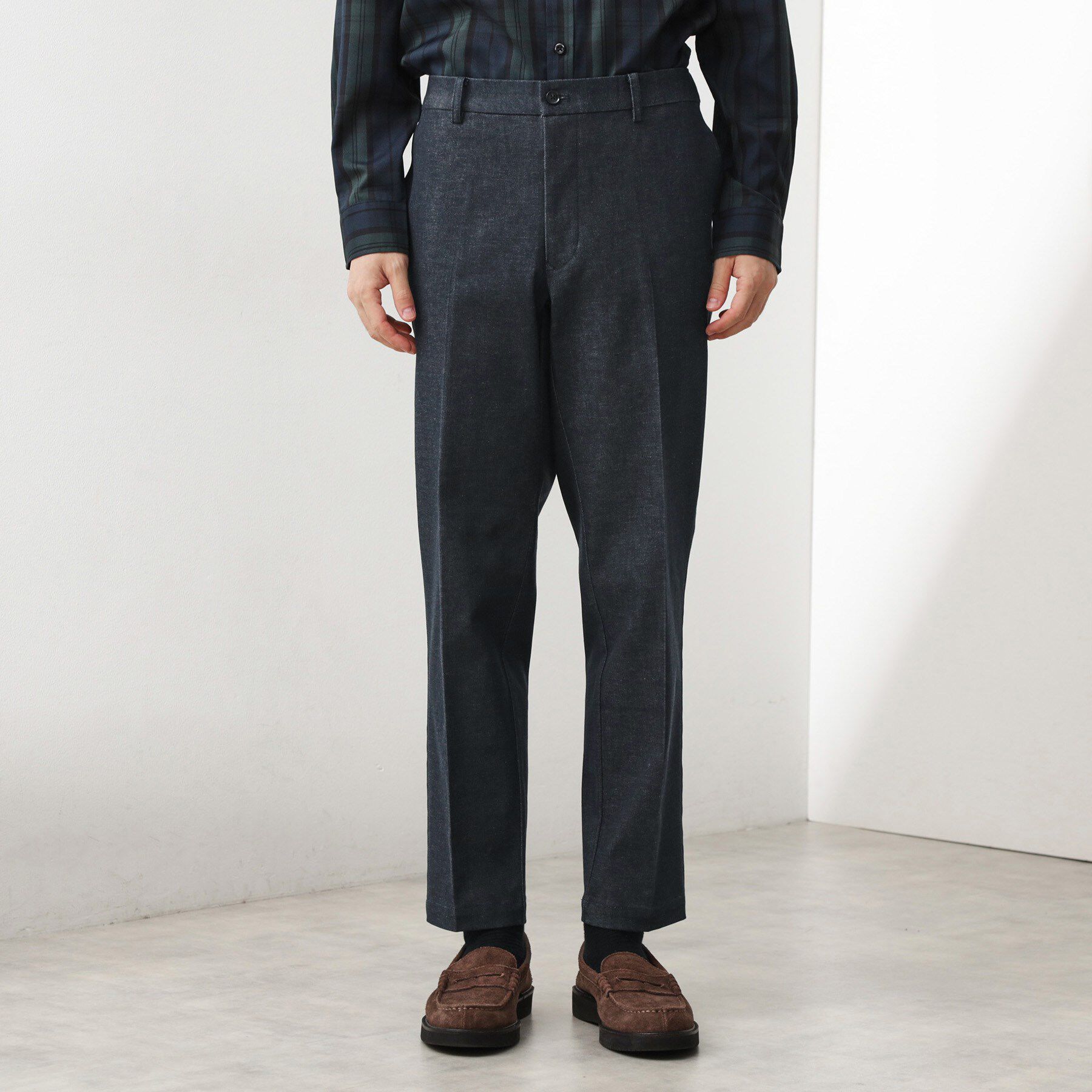 THE SHOP TK「エバーデニムスラックス【色落ちしにくい/洗濯機OK/ストレッチ/セットアップ可】」|その他|