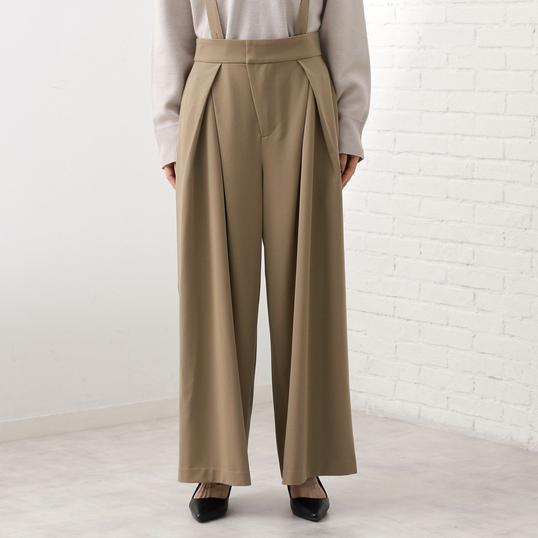 THE SHOP TK「サス付きタックワイドパンツ」|その他|