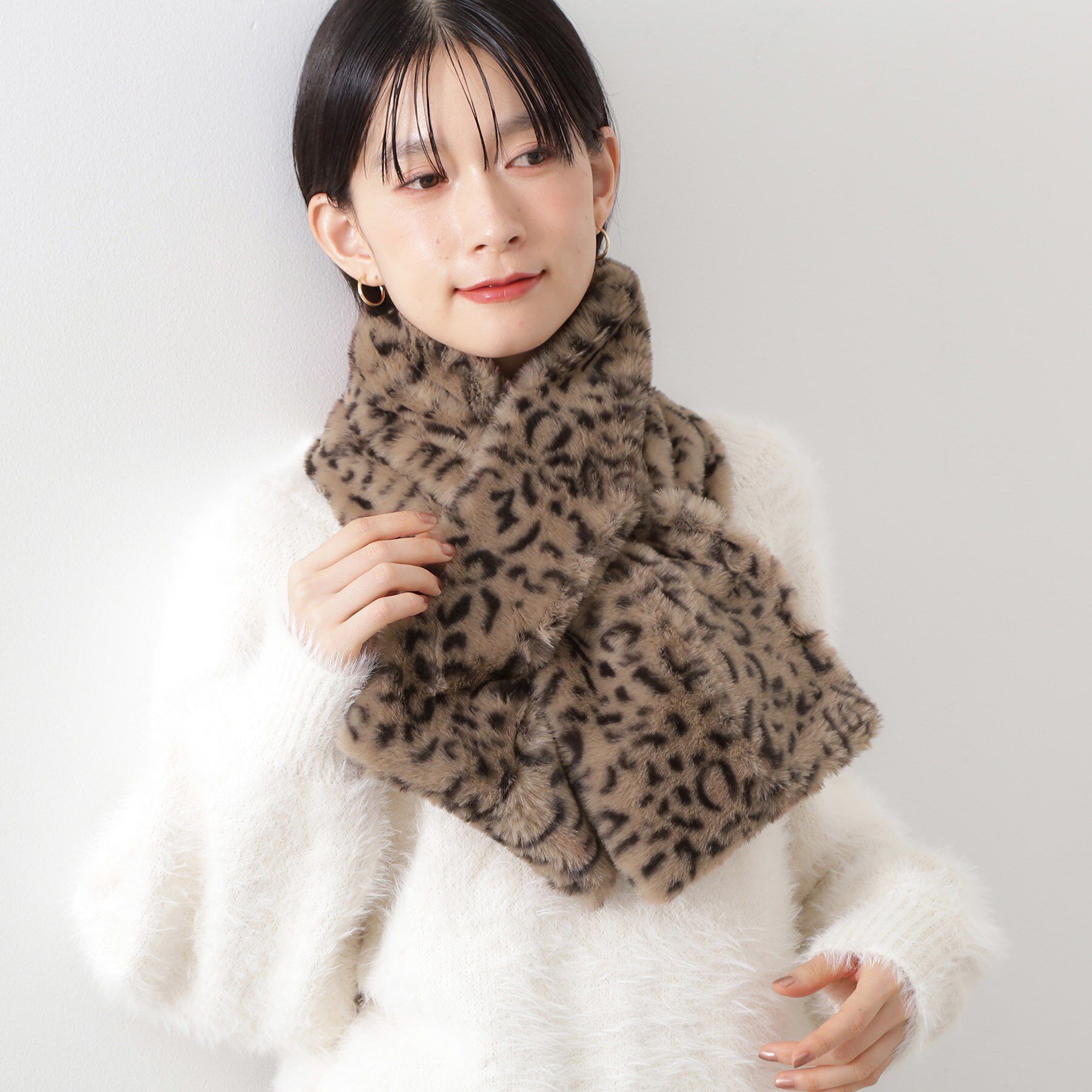 THE SHOP TK「フェイクファーティペット」|ストール|