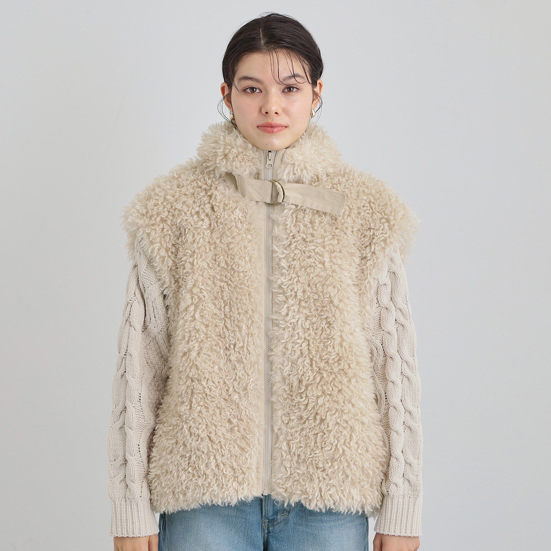 THE SHOP TK「プラスするだけでこなれ見え ボアベスト」|ベスト・ジレ|