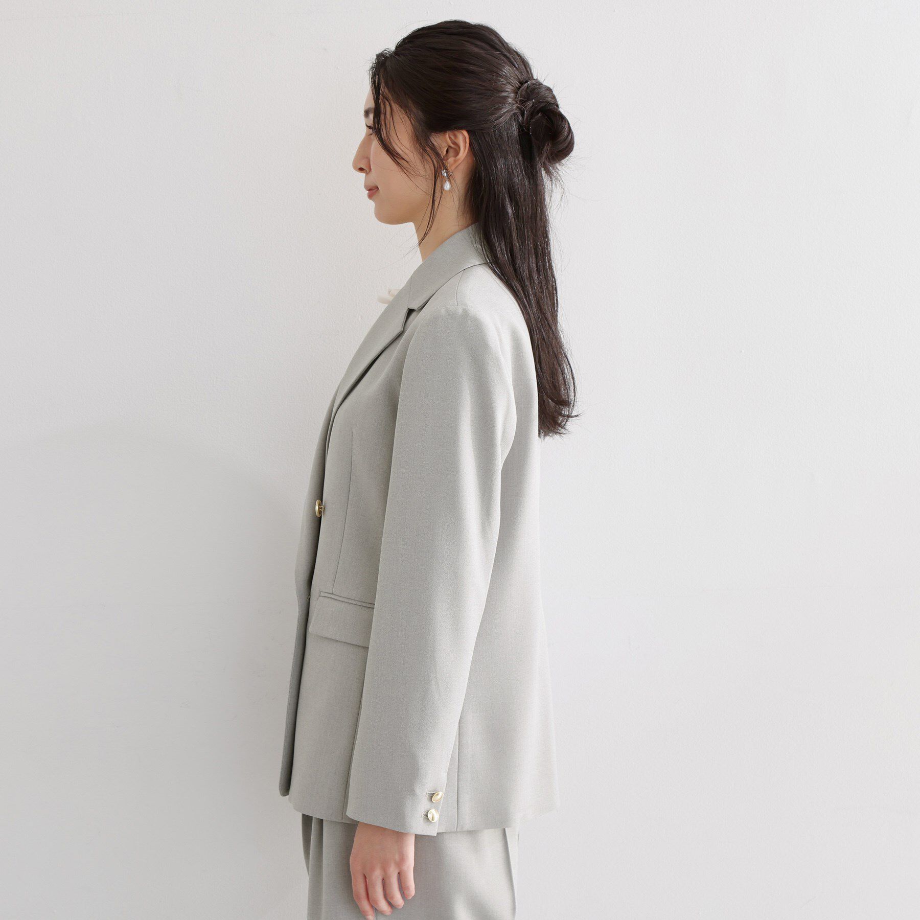 THE SHOP TK「【通勤・セレモニー】CAVIAN 金ボタンダブルブレストジャケット」|テーラードジャケット|