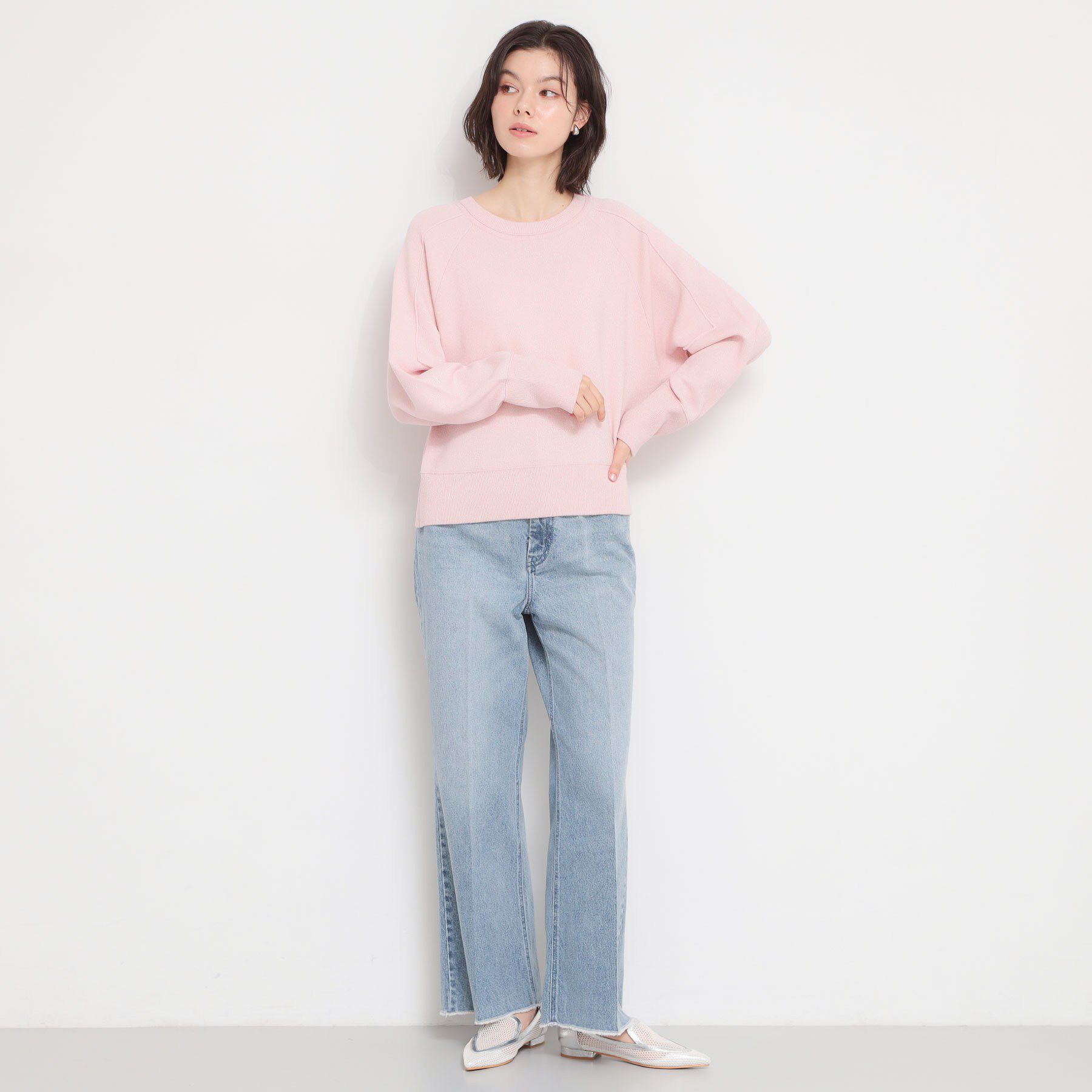 THE SHOP TK「【着丈が選べる】スウェットライクラメジャカードニット」|ニット・セーター|