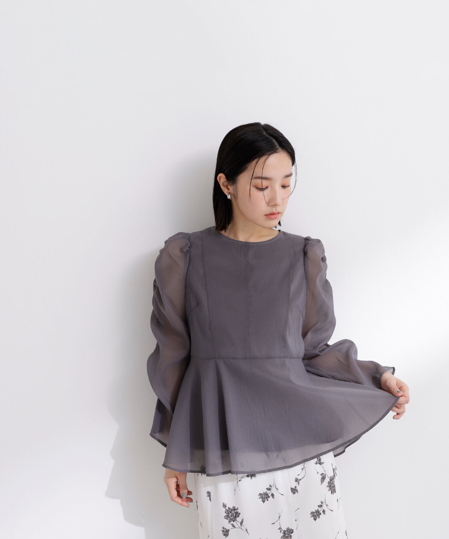  「シアーペプラムブラウス」|シャツ・ブラウス|