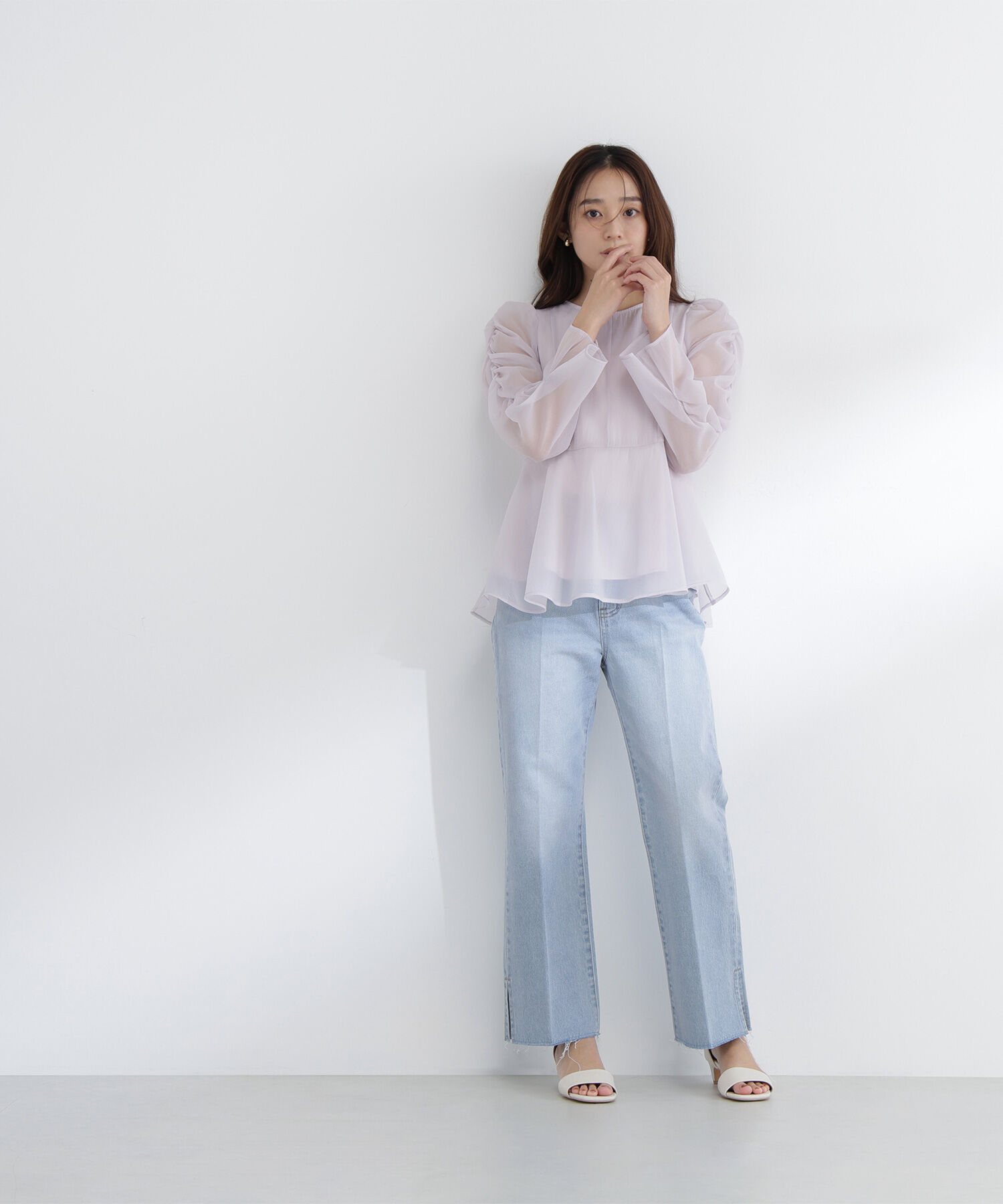  「シアーペプラムブラウス」|シャツ・ブラウス|