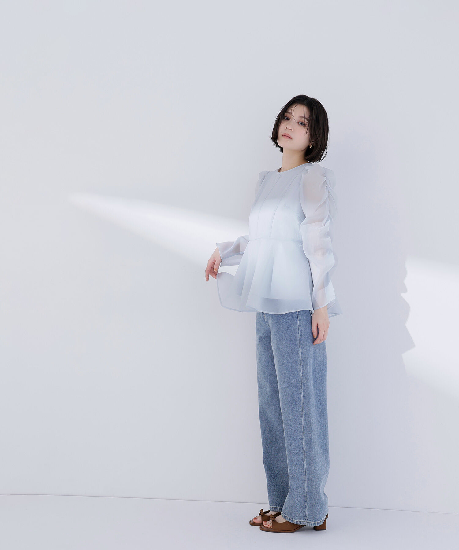  「シアーペプラムブラウス」|シャツ・ブラウス|