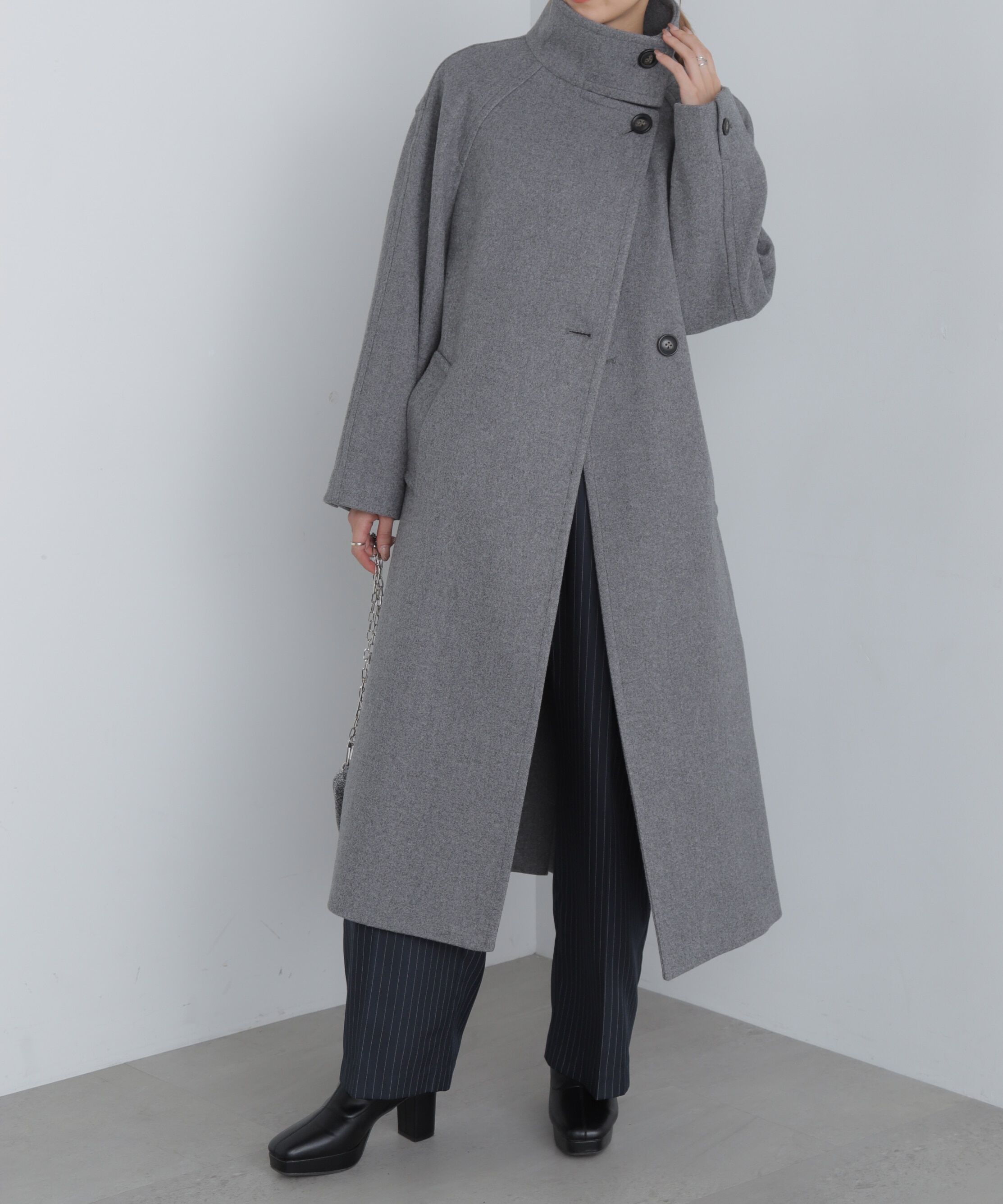  「スタンドカラーロングコート」|その他|