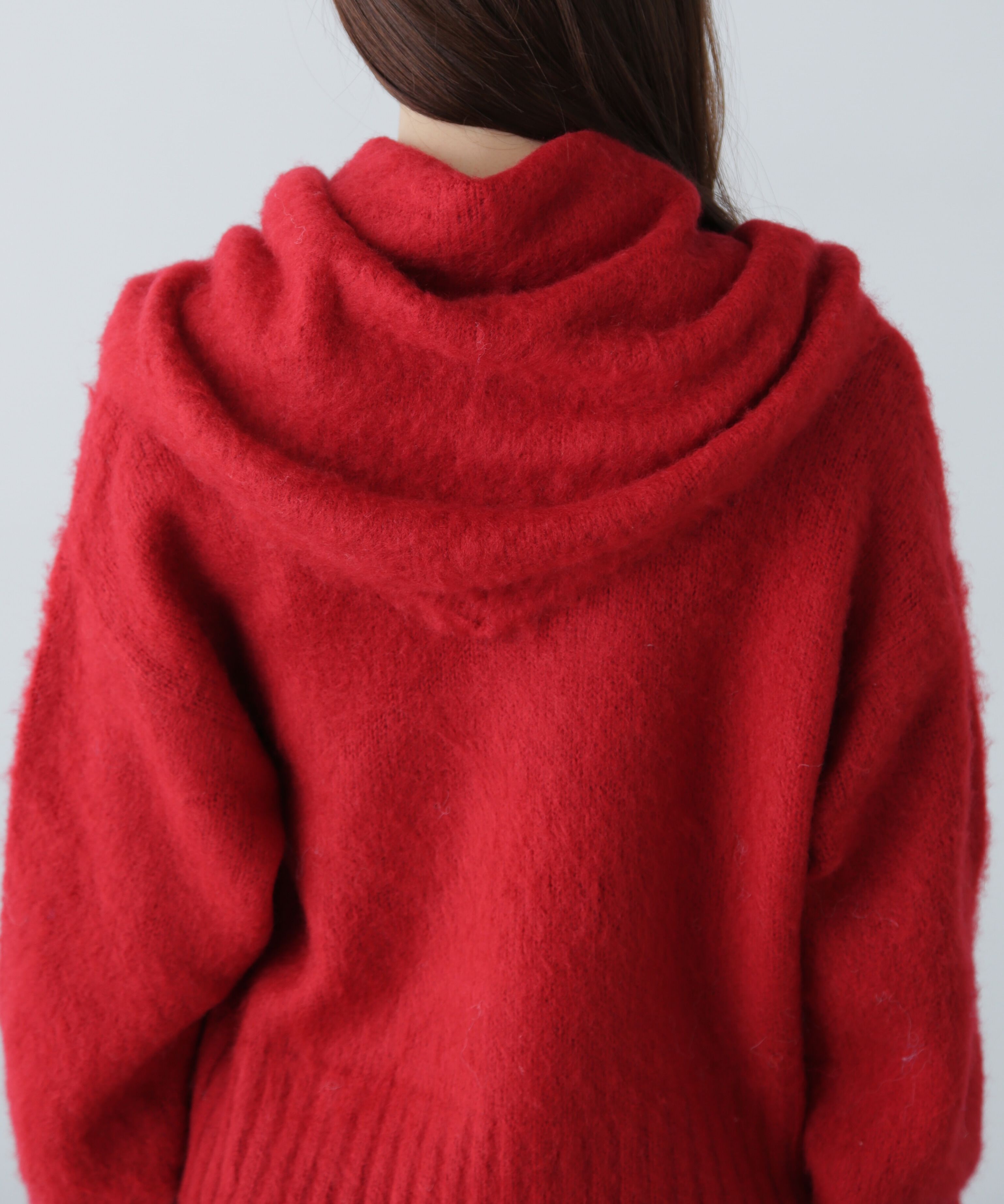  「スカーフ付きシャギーニット」|ニット・セーター|