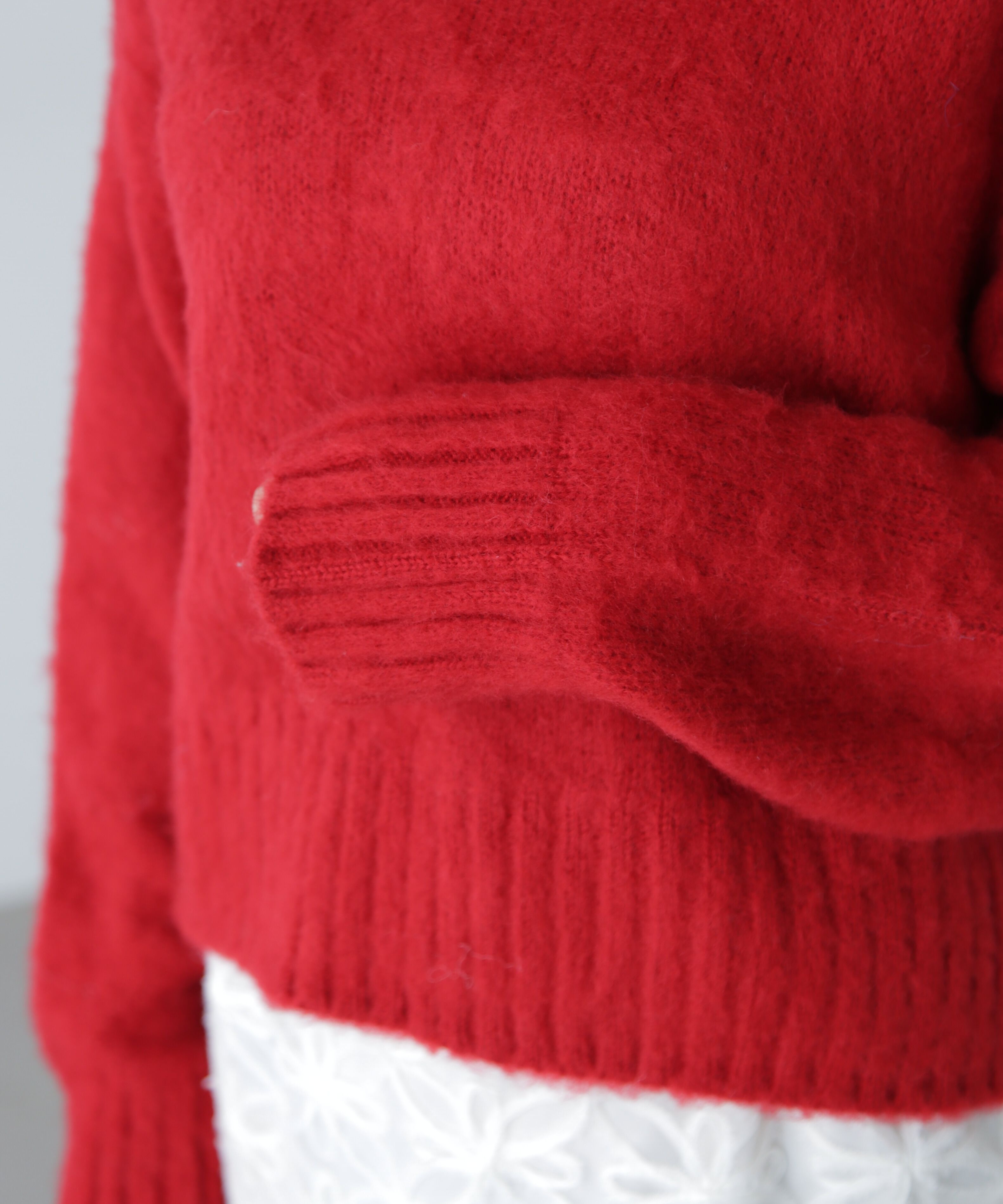  「スカーフ付きシャギーニット」|ニット・セーター|