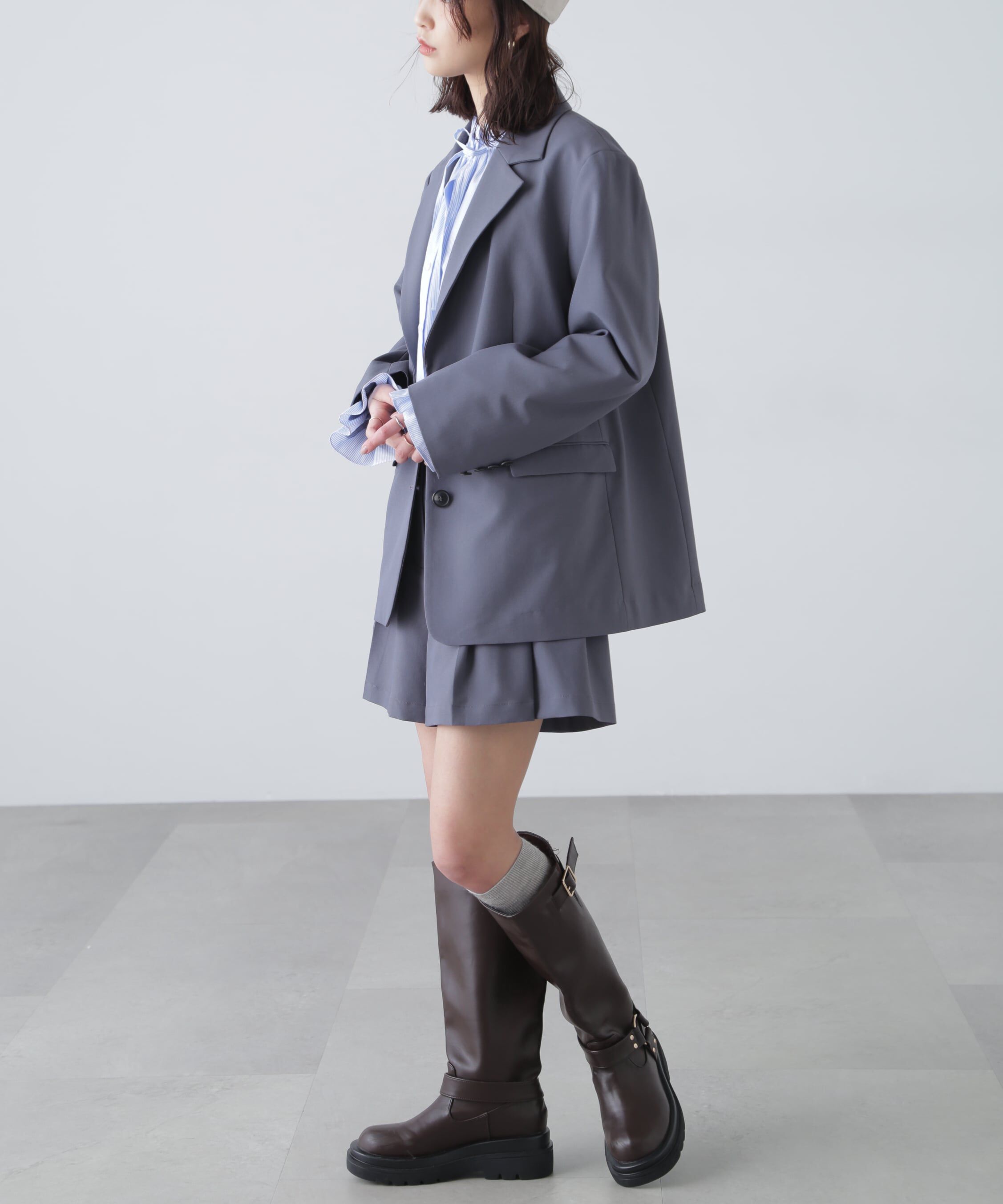  「〈セットアップ対応〉オーバーサイズジャケット」|ブルゾン・スタジャン|