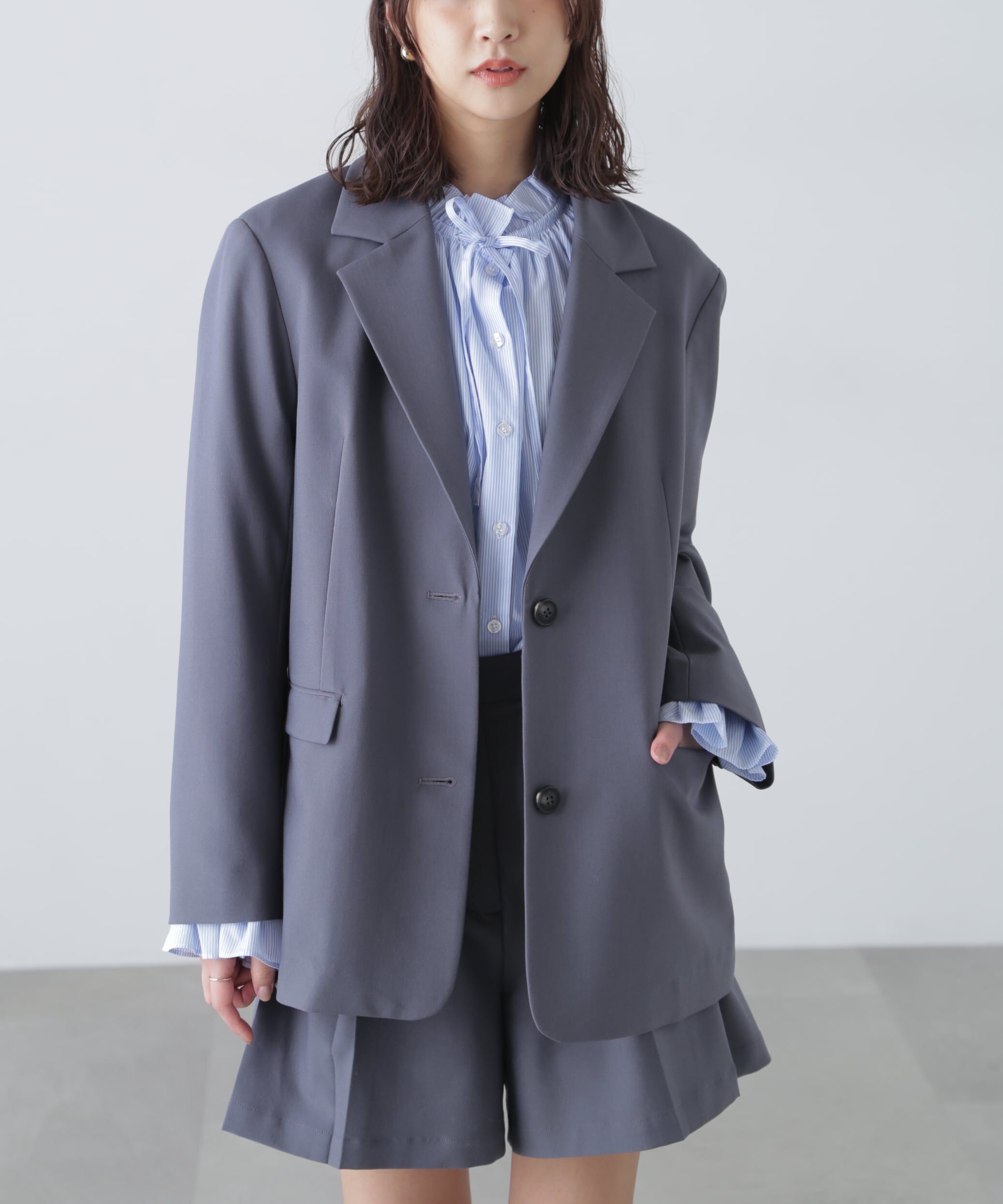  「〈セットアップ対応〉オーバーサイズジャケット」|ブルゾン・スタジャン|