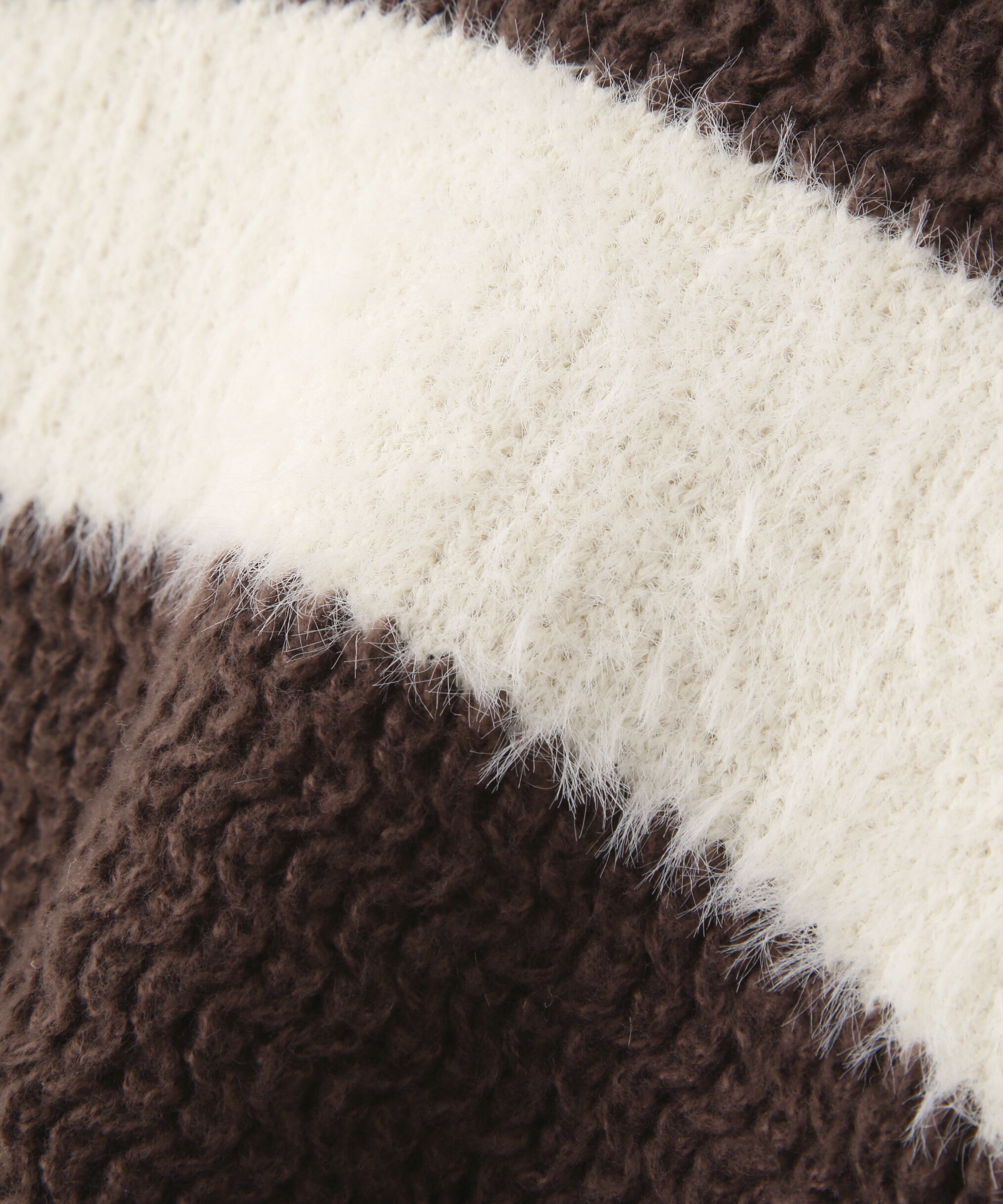  「編み地ミックスショート丈ボーダーニット」|ニット・セーター|