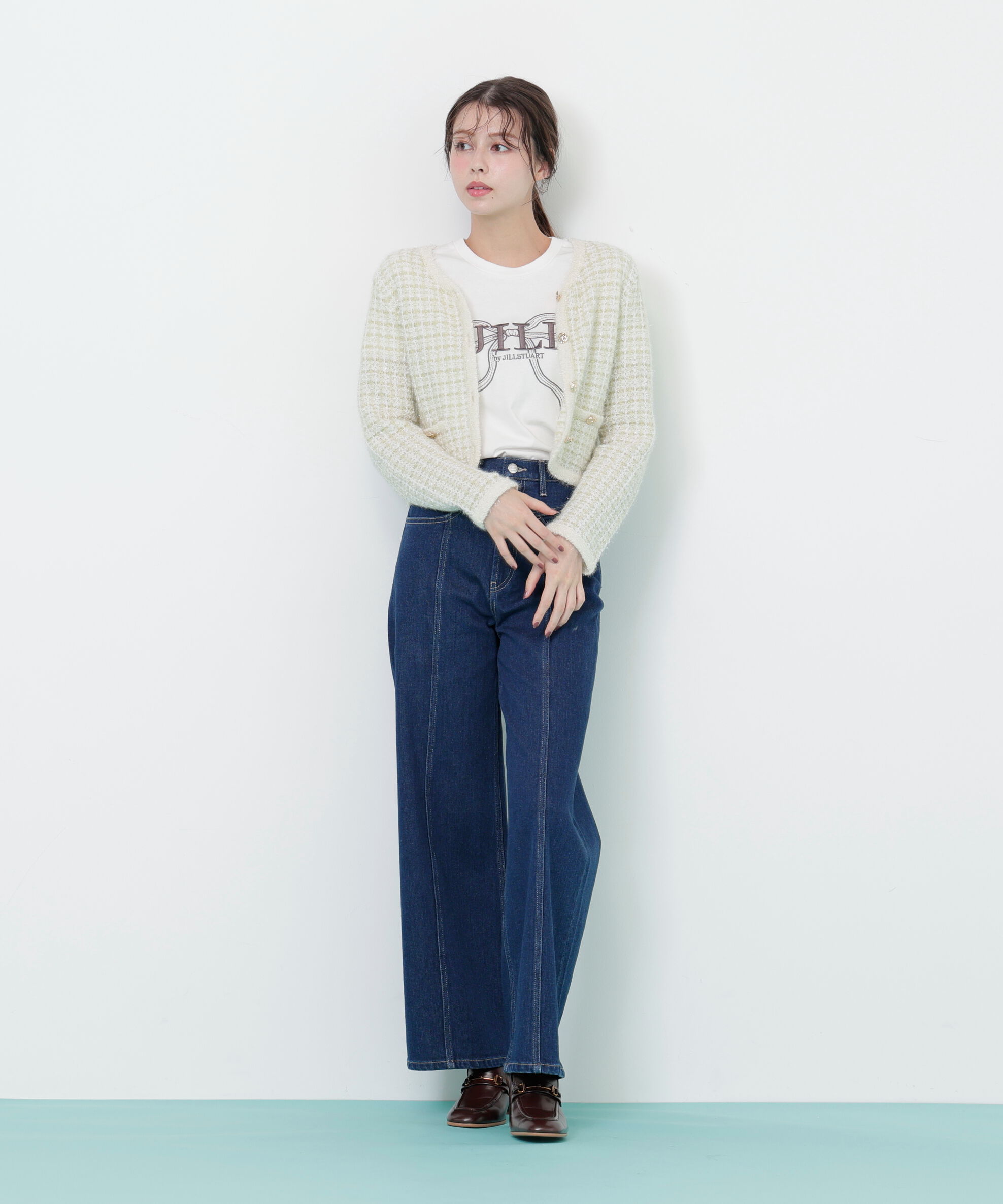  「ファンシーツイードカーディガン」|ニット・セーター|