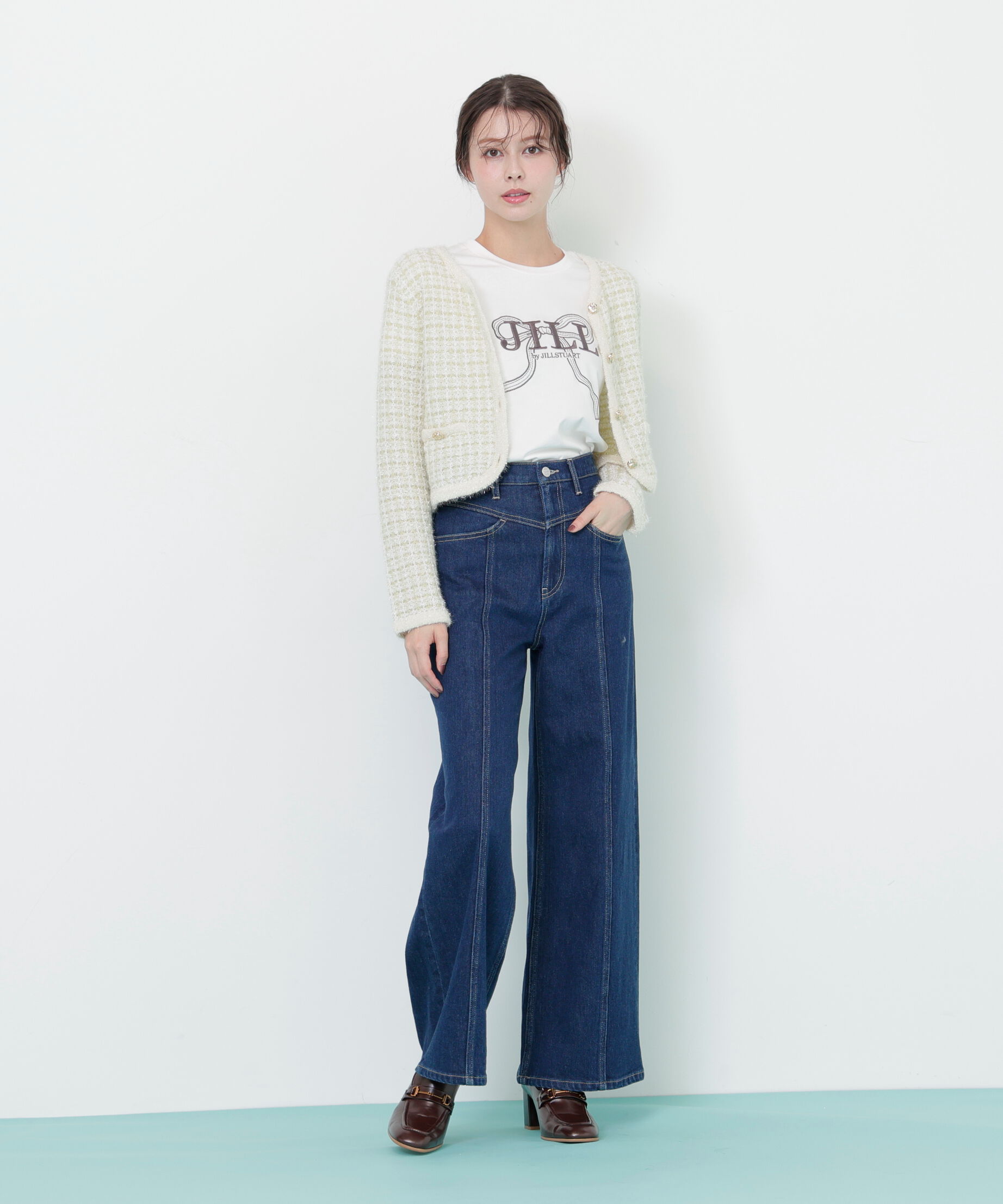  「ファンシーツイードカーディガン」|ニット・セーター|