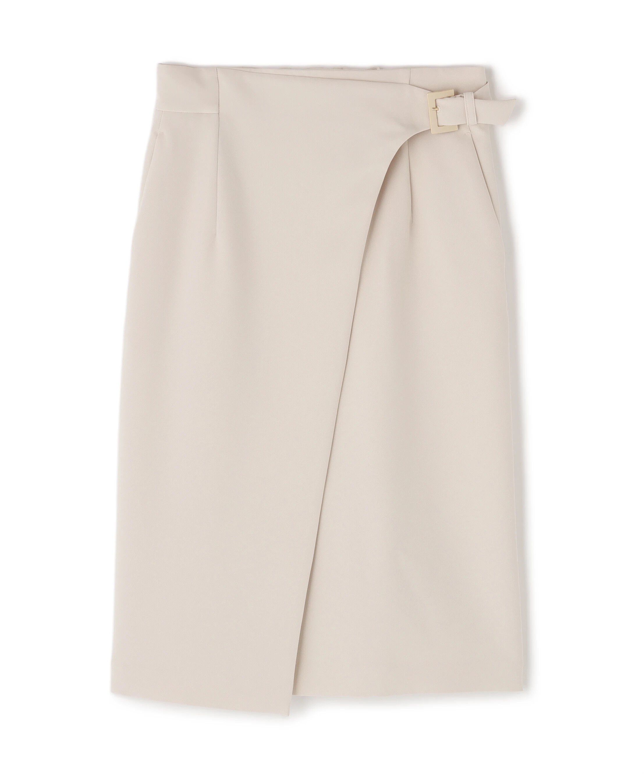  「サイドバックルラップ風スカート」|スカート|