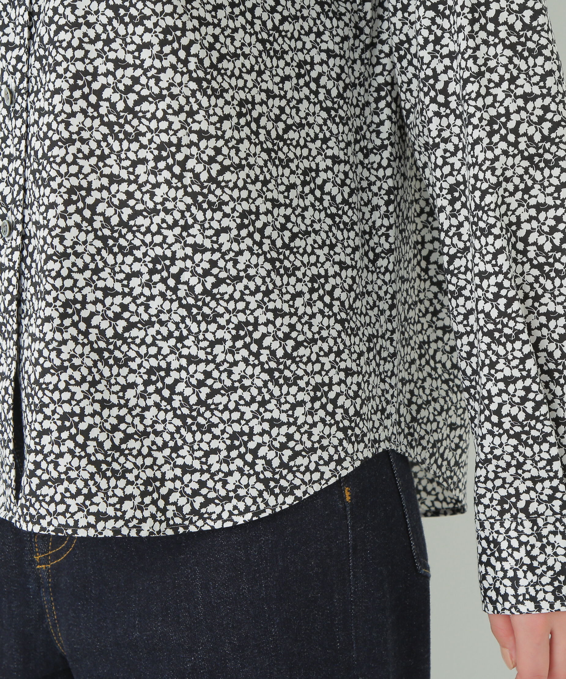  「◆リバティプリントベーシックカラーシャツ」|シャツ・ブラウス|