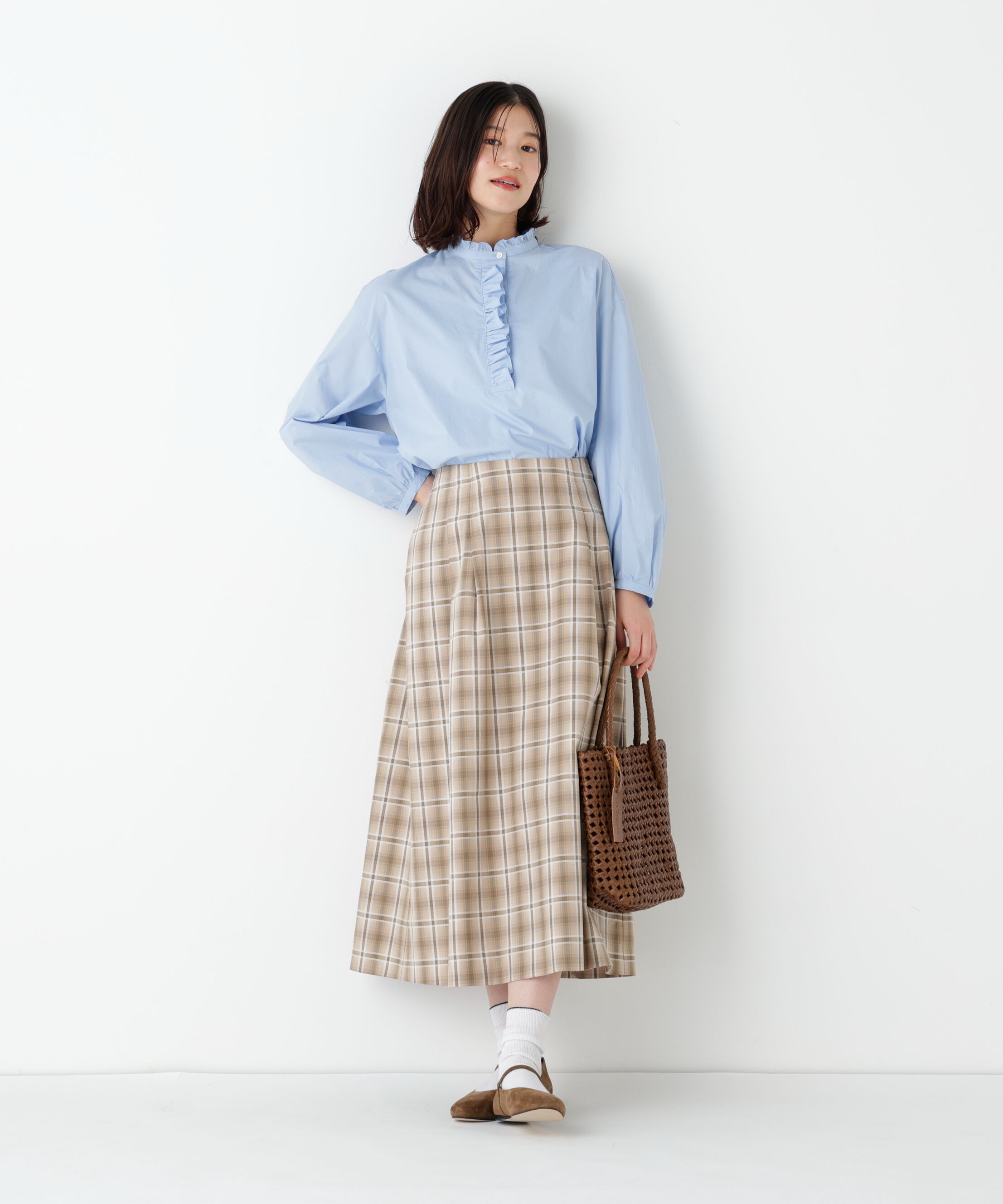  「◆オリジナル先染めチェックタックスカート」|スカート|