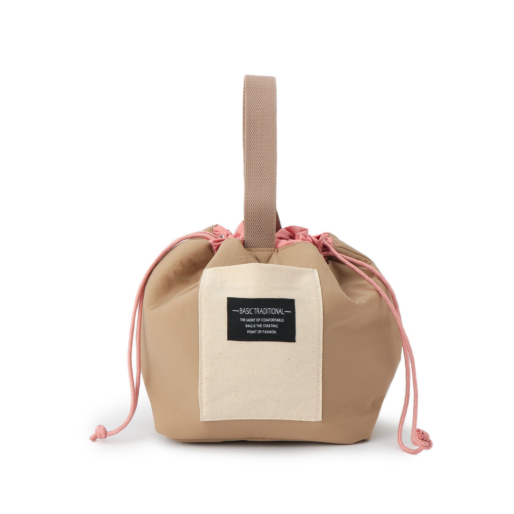 SHOO･LA･RUE「ワンハンドル巾着保冷バッグ」|食器・キッチングッズ|グレージュ(050)