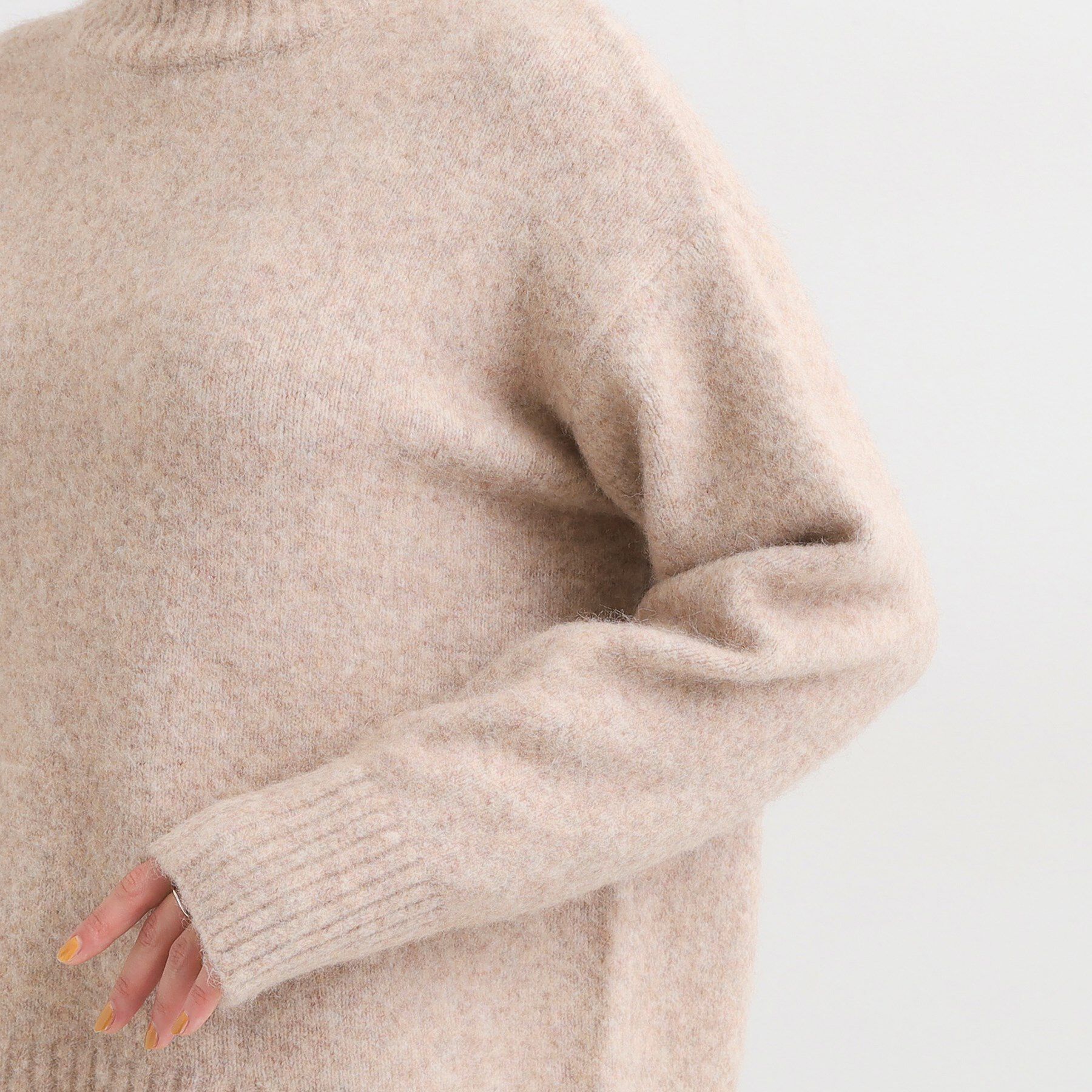 SHOO･LA･RUE「【洗濯機可/S-LL】インせず着られる ふわふわハイネックニット」|ニット・セーター|