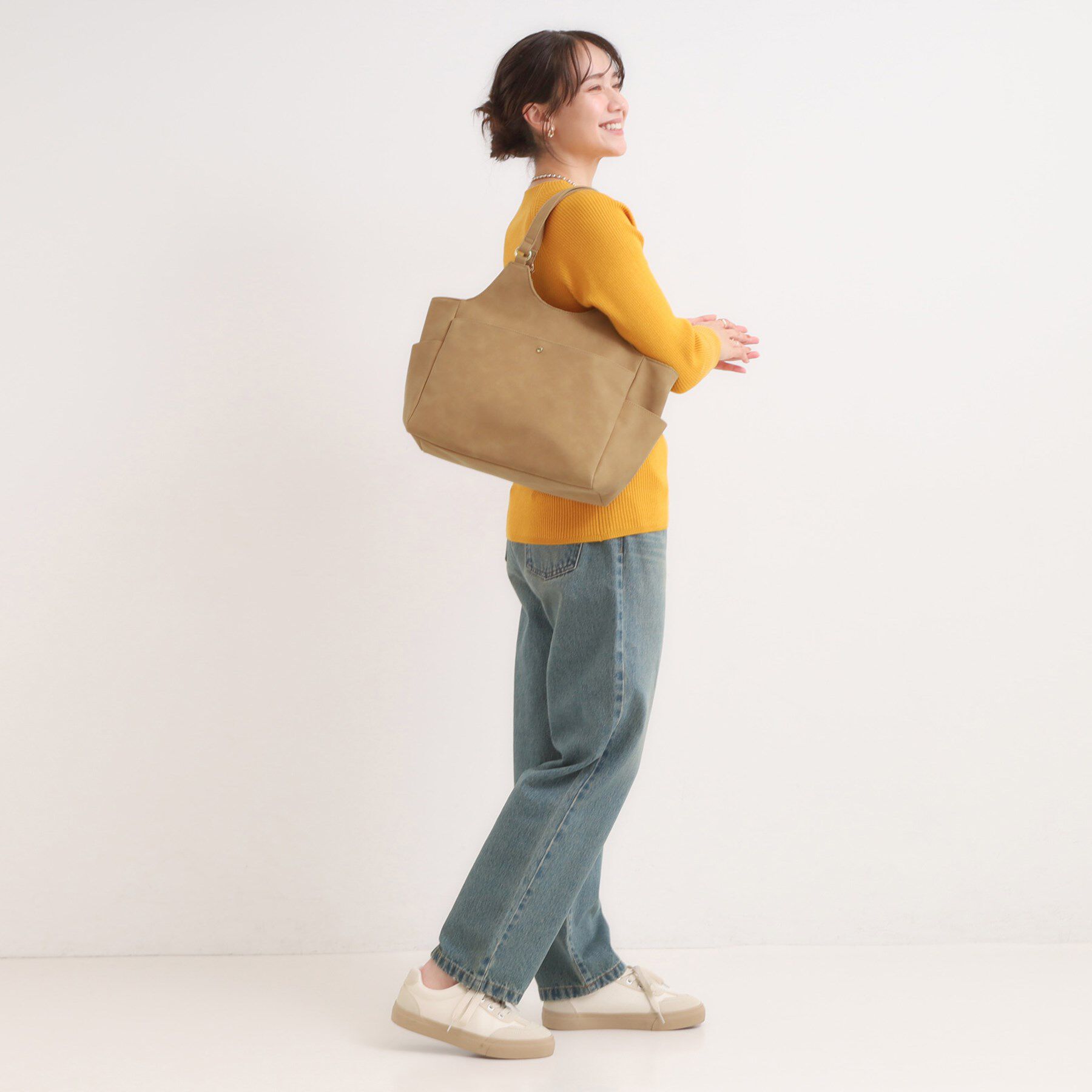 SHOO･LA･RUE「スエード調8ポケットトートバッグ」|トートバッグ|