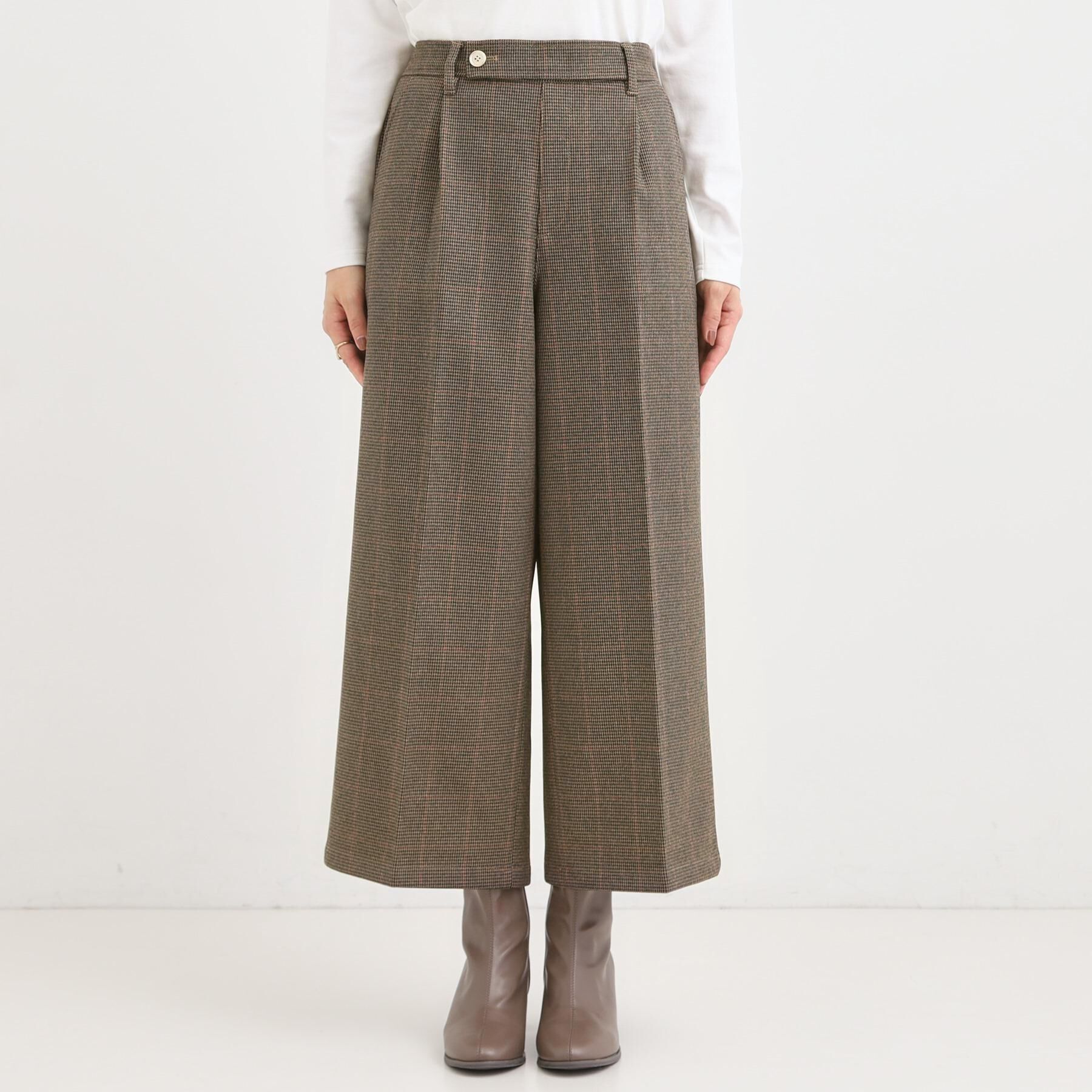 SHOO･LA･RUE「【着丈選べる】ウールフィールあったか裏起毛ワイドパンツ」|その他|