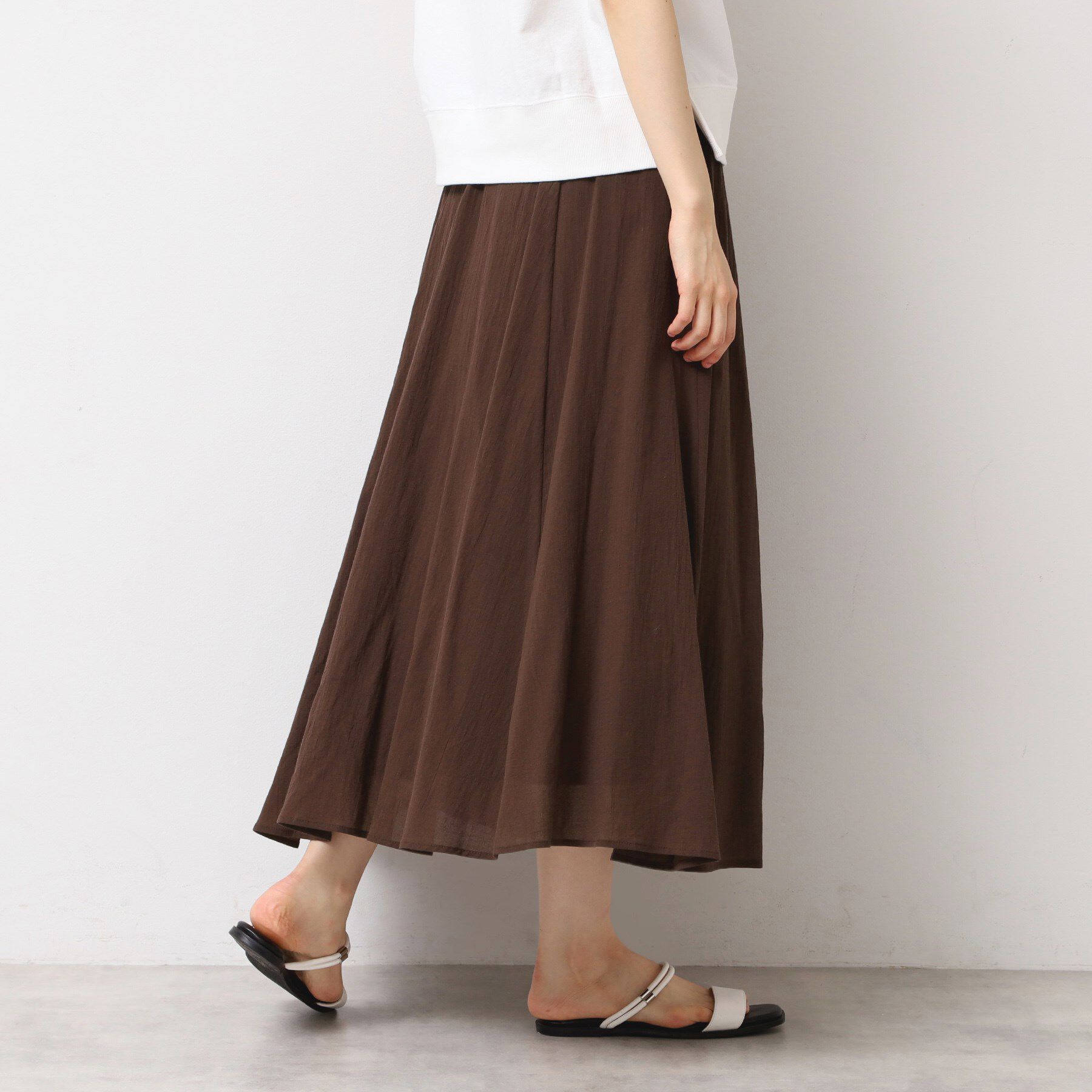 Dessin「【ウエストゴム・洗える】コットンフレアースカート」|スカート|