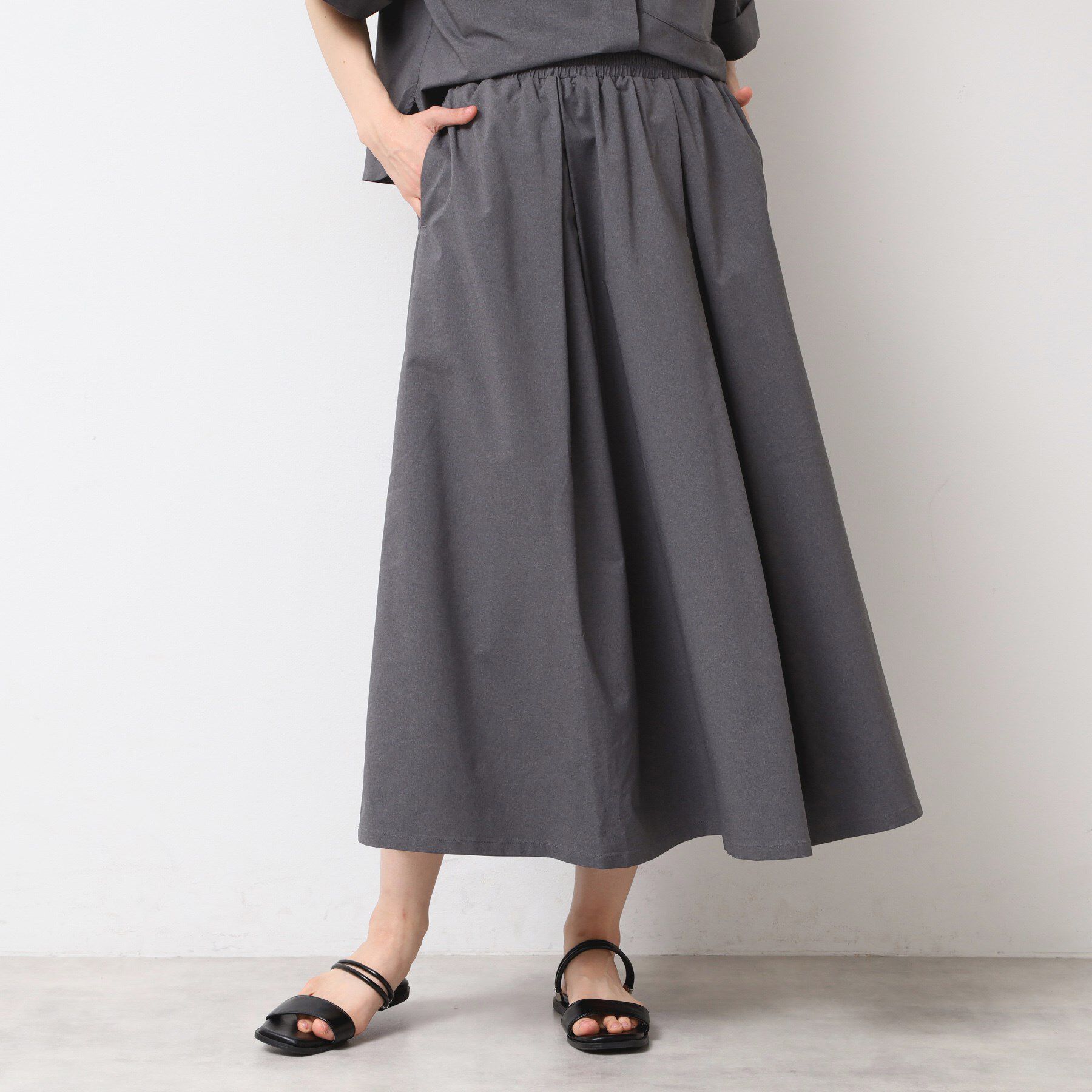 Dessin「【撥水・セットアップ可能・ウエストゴム】フレアースカート」|スカート|