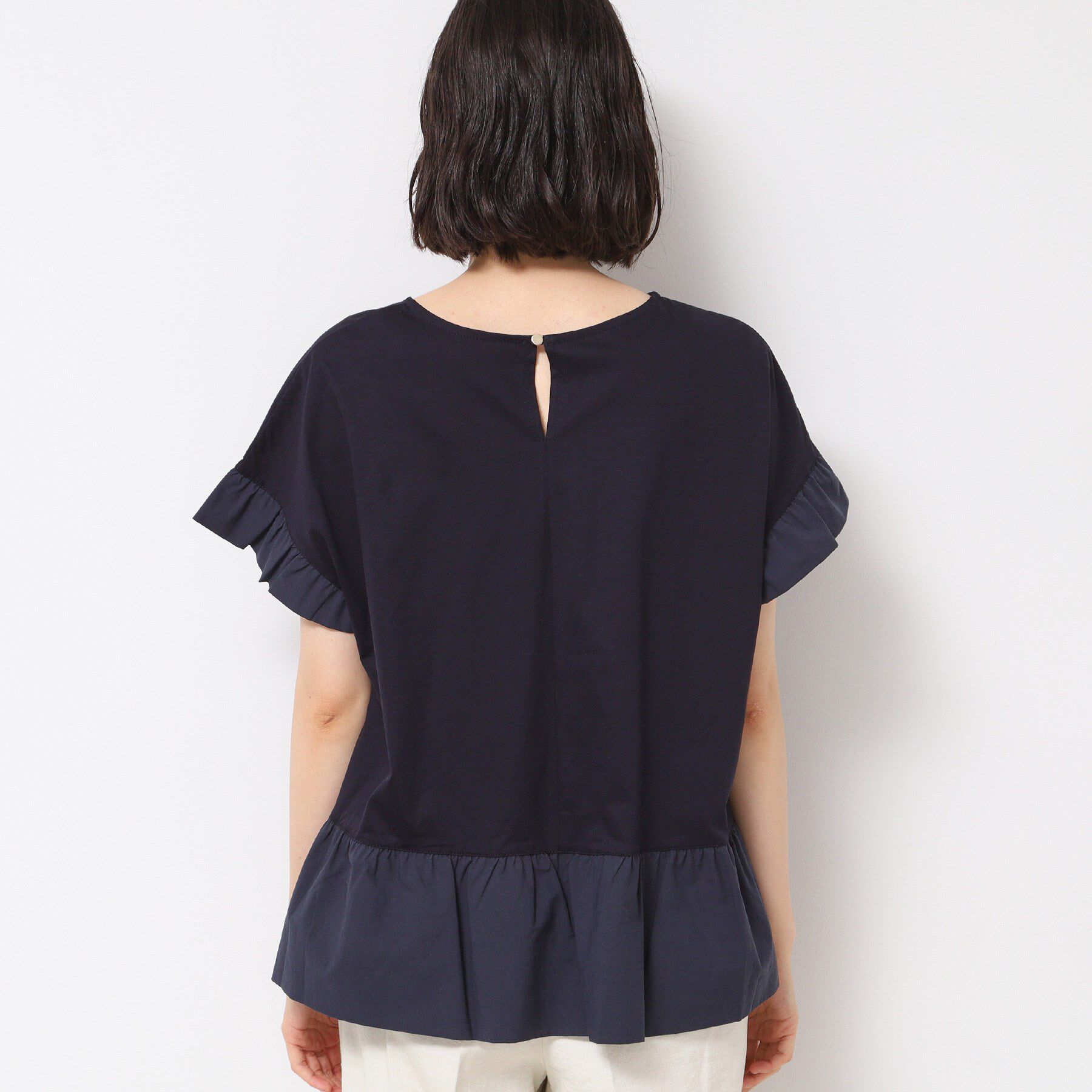 Dessin「◆【洗える】ラッフルドッキングカットソー」|Tシャツ・カットソー|