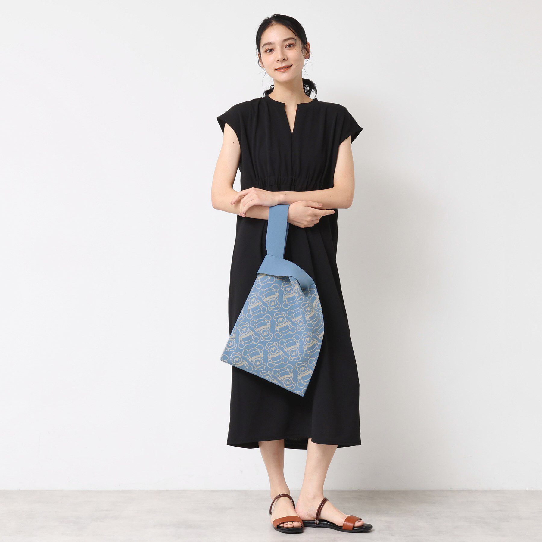 Dessin「【マシンウォッシャブル・A4収納可】Deddy ジャガードニットバッグ」|トートバッグ|