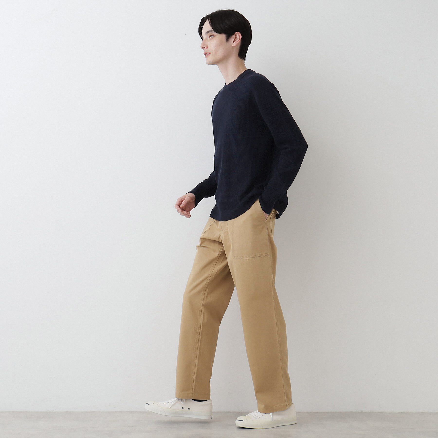 Dessin「【洗える】コットンカシミヤワッフルプルオーバー」|ニット・セーター|