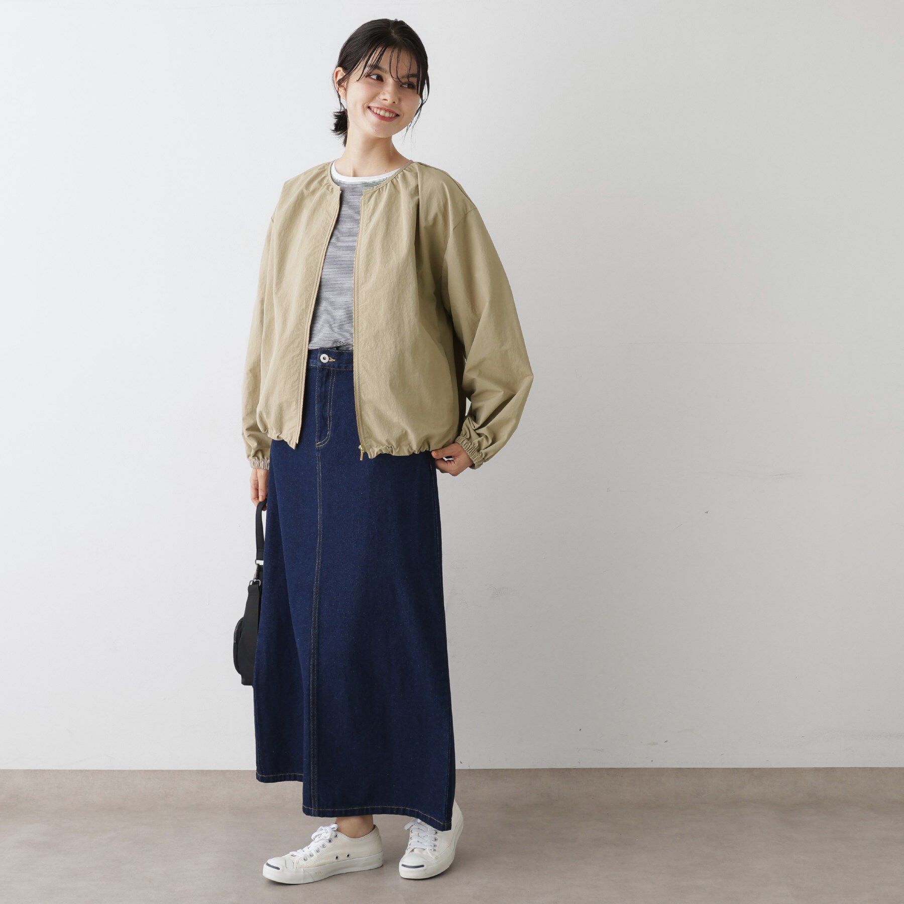 Dessin「【撥水・洗える】クルーネックブルゾン」|ブルゾン・スタジャン|