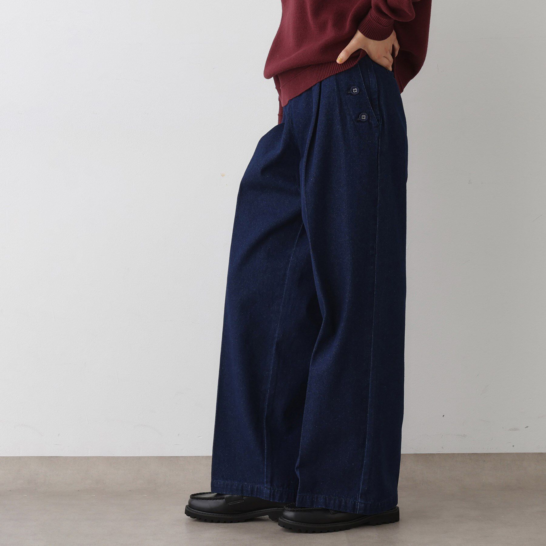 Dessin「【洗える】マリンデニムパンツ」|デニム|