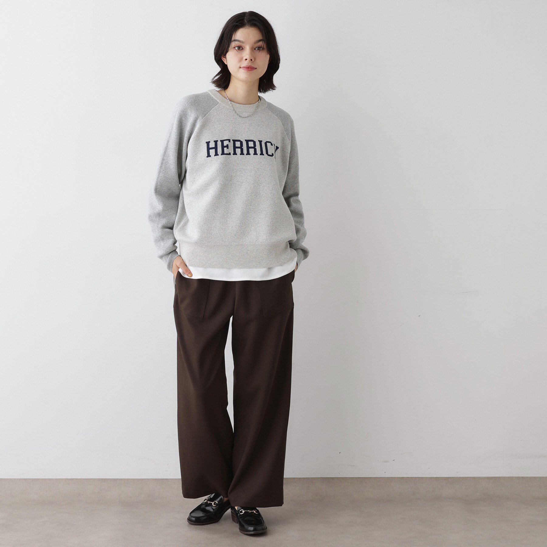 Dessin「【ユニセックス／洗える】ロゴコットンジャカード」|ニット・セーター|