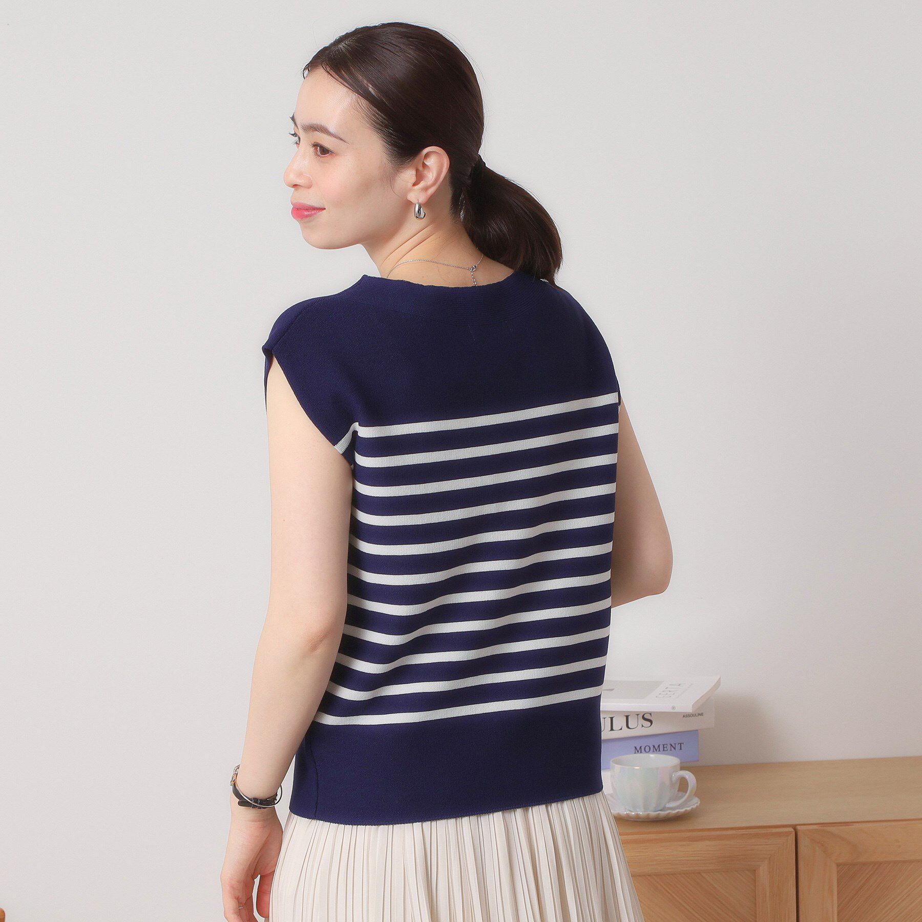 ITS&rsquo;DEMO「【清涼感／洗濯機OK】フレンチスリーブニット」|ニット・セーター|