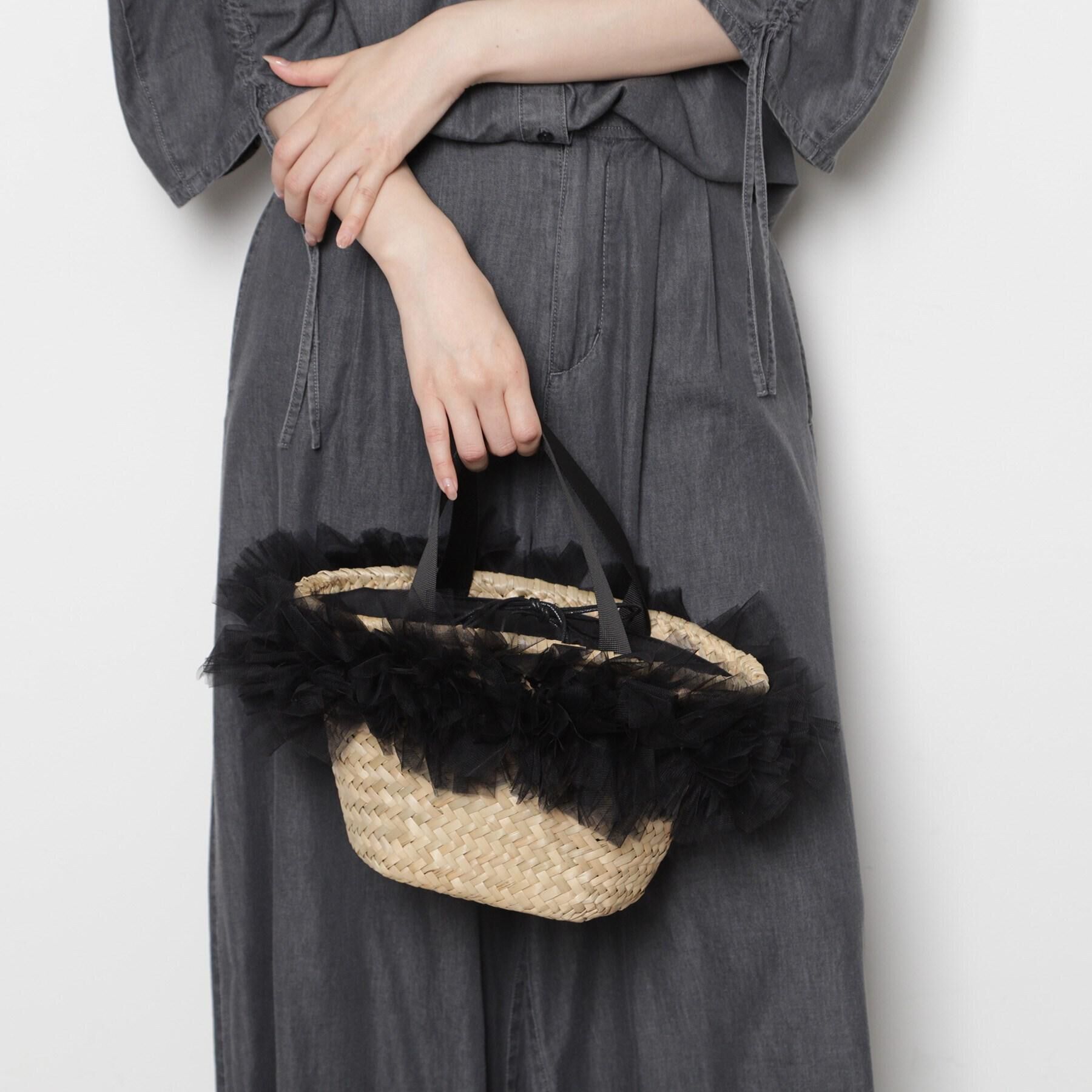 ESPERANZA「チュールフリンジカゴバッグ」|ハンドバッグ|ブラック(419)