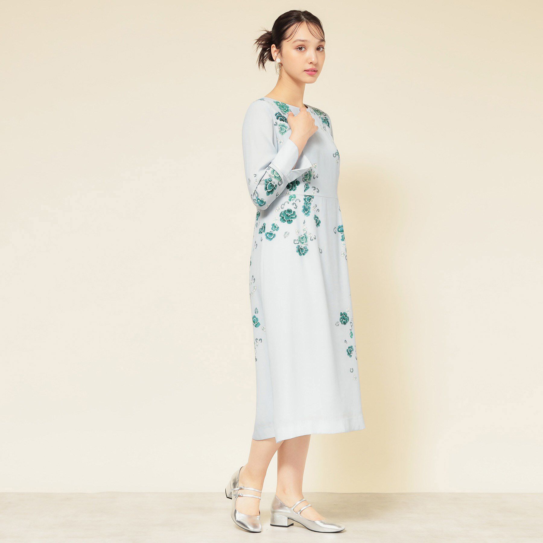 SunaUna「【co creation and yours／SS～L】花柄パネルワンピース」|ワンピース|