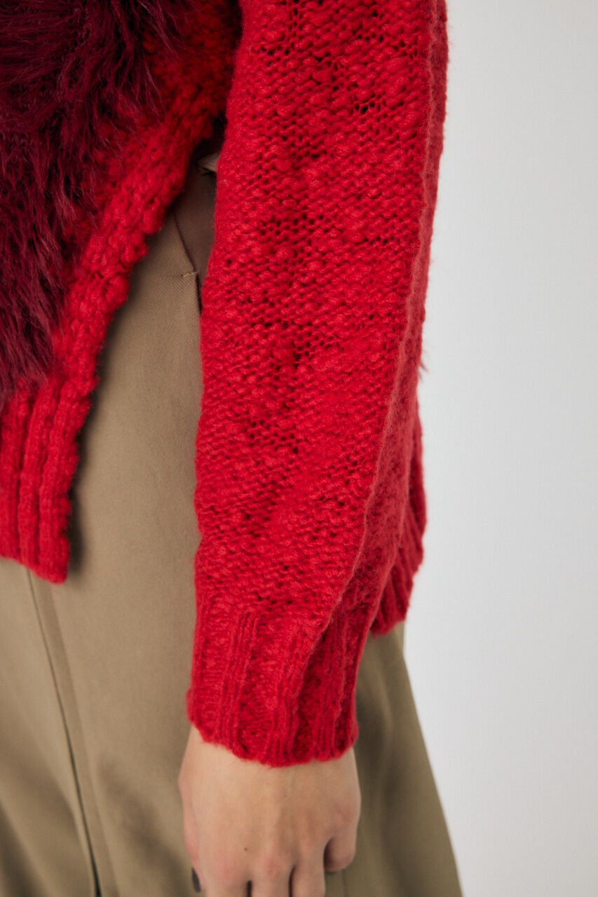 MOUSSY「INTARSIA SLIT セーター」|ニット・セーター|