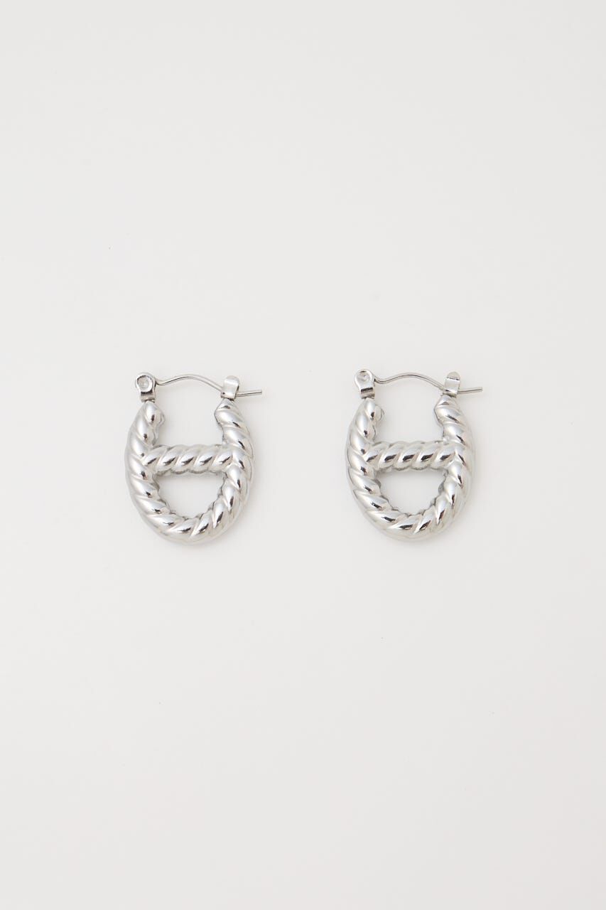 MOUSSY「OVAL ROPE HOOP イヤリング」|ピアス|SLV