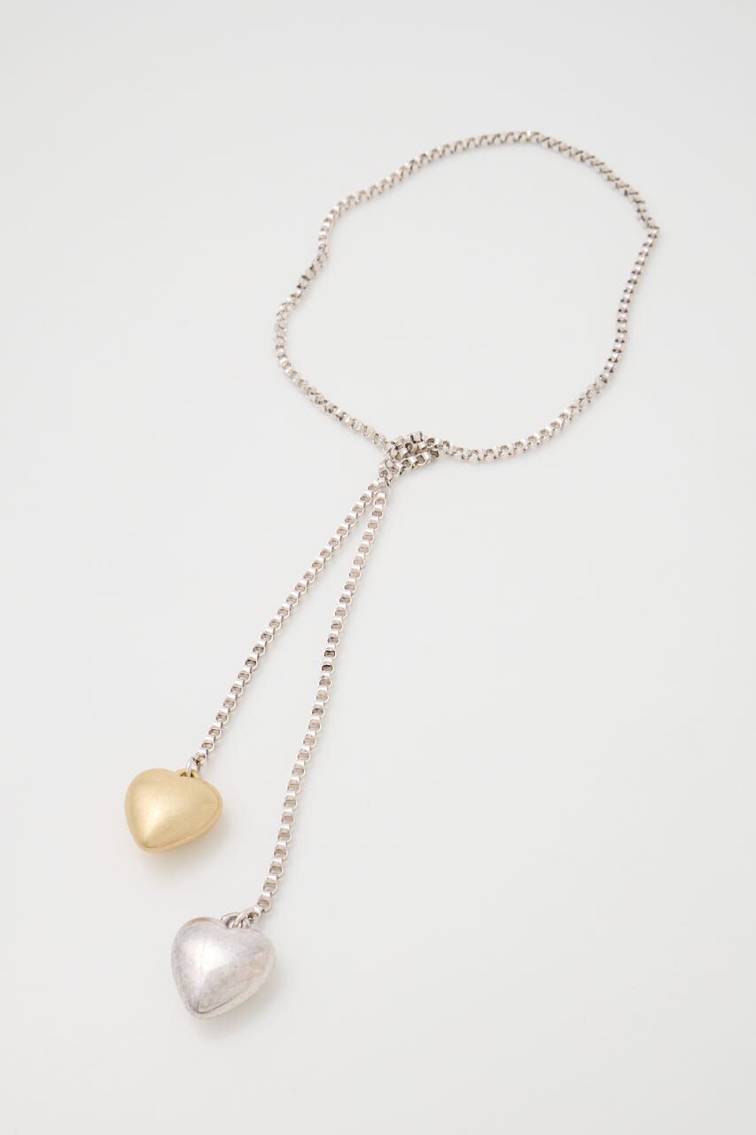MOUSSY「DOUBLE HEART ネックレス」|ネックレス|