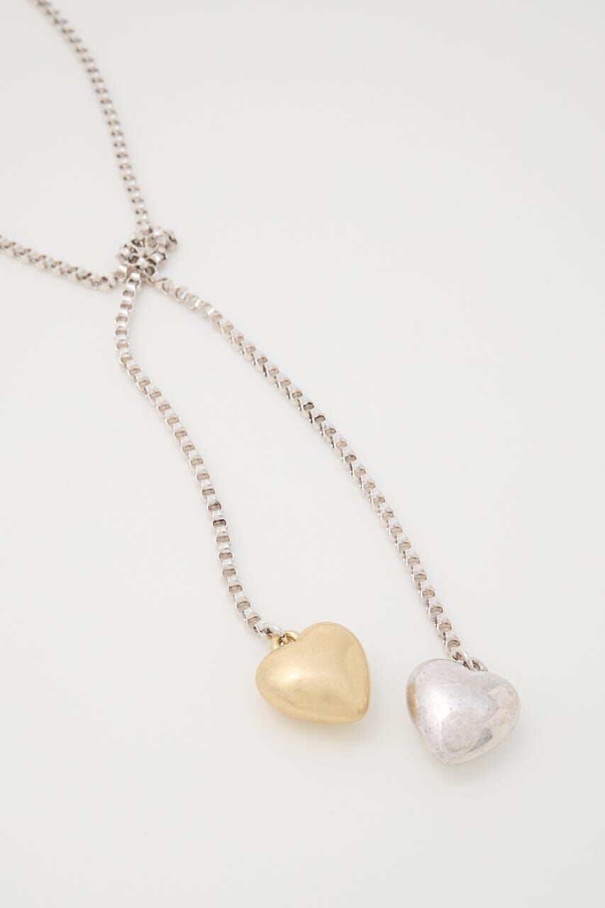 MOUSSY「DOUBLE HEART ネックレス」|ネックレス|