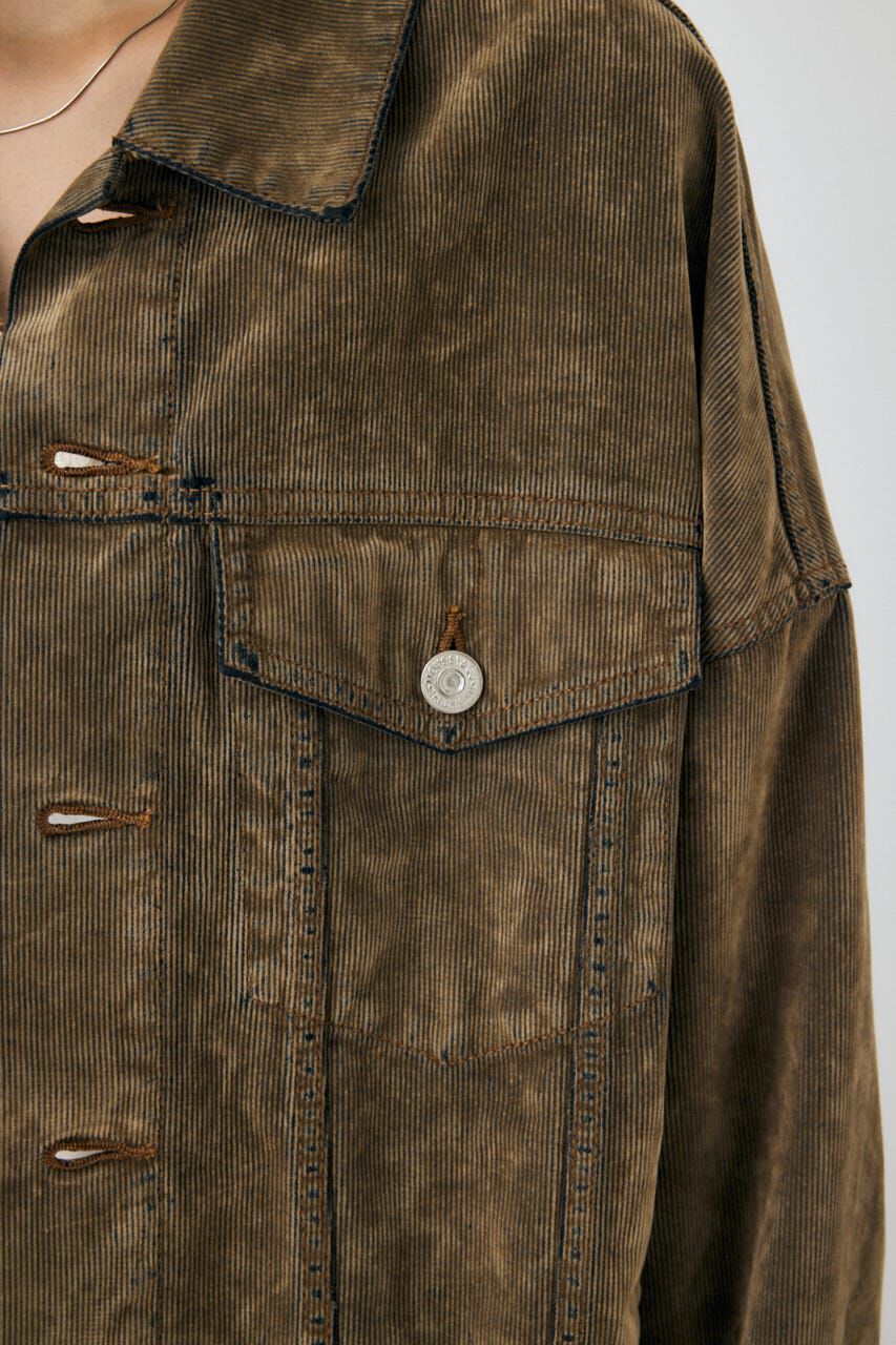 MOUSSY「OVERSIZED CORDUROY ジャケット」|デニムジャケット|