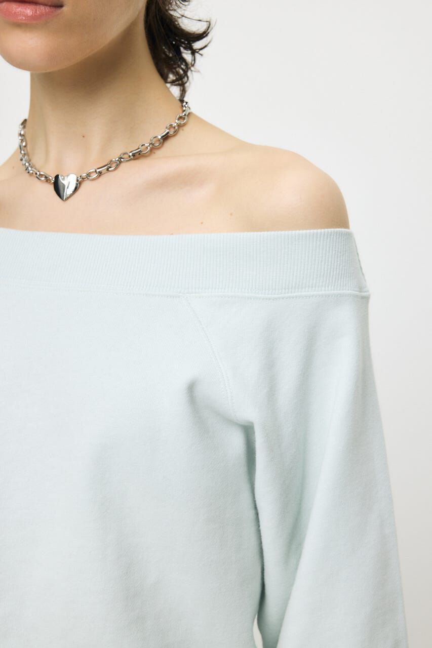 MOUSSY「SIDE SLIT OFF SHOULDER スウェット」|パーカー|