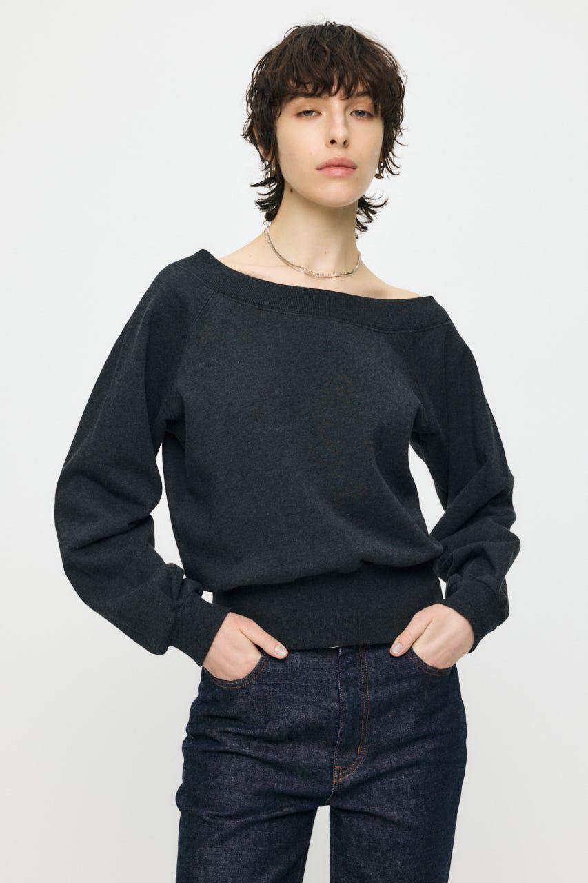MOUSSY「SIDE SLIT OFF SHOULDER スウェット」|パーカー|