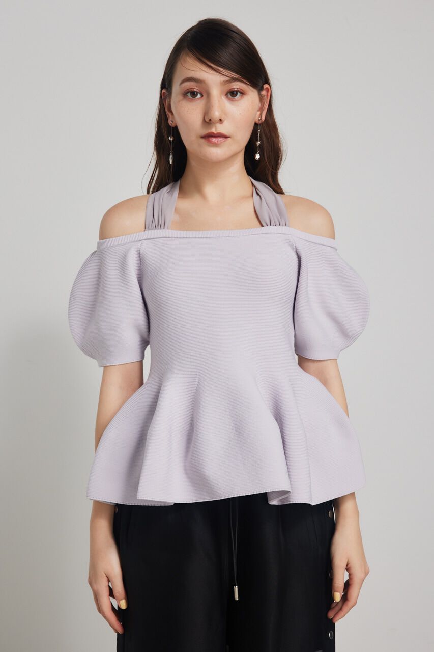 rienda「メニーWAYペプラムKnit TOP」|ニット・セーター|